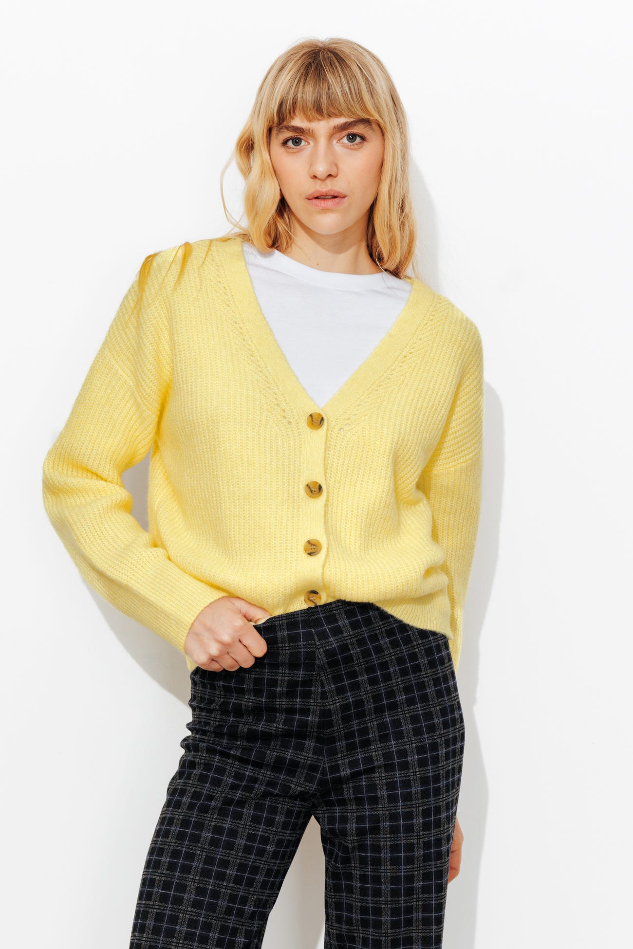 Pull cardigan recto-verso