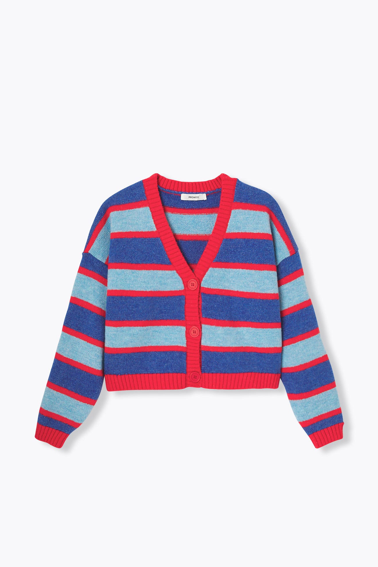 Cárdigan corto de rayas