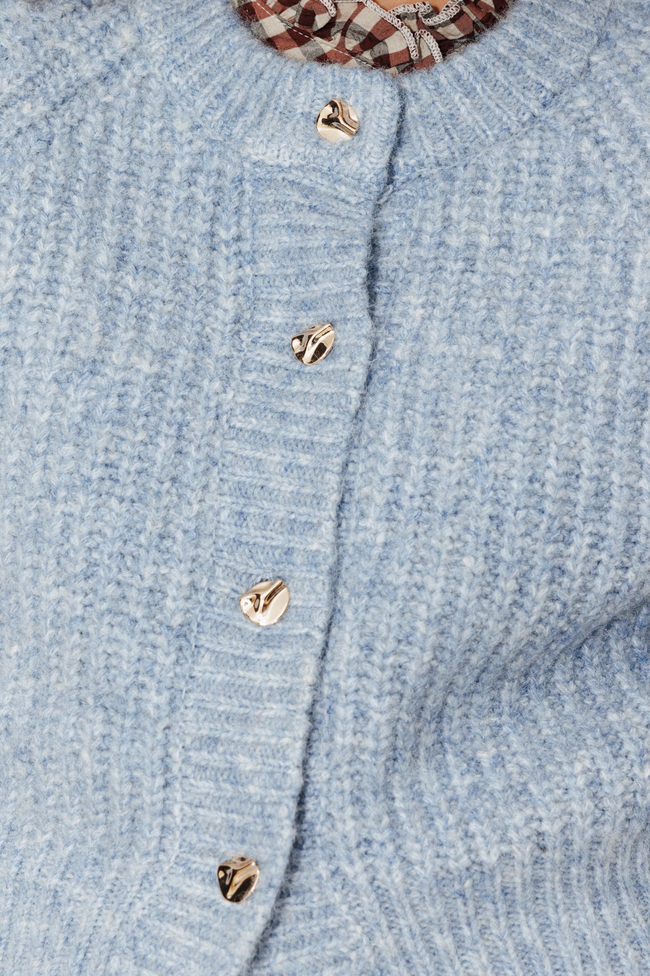 Cárdigan canalé cuello redondo