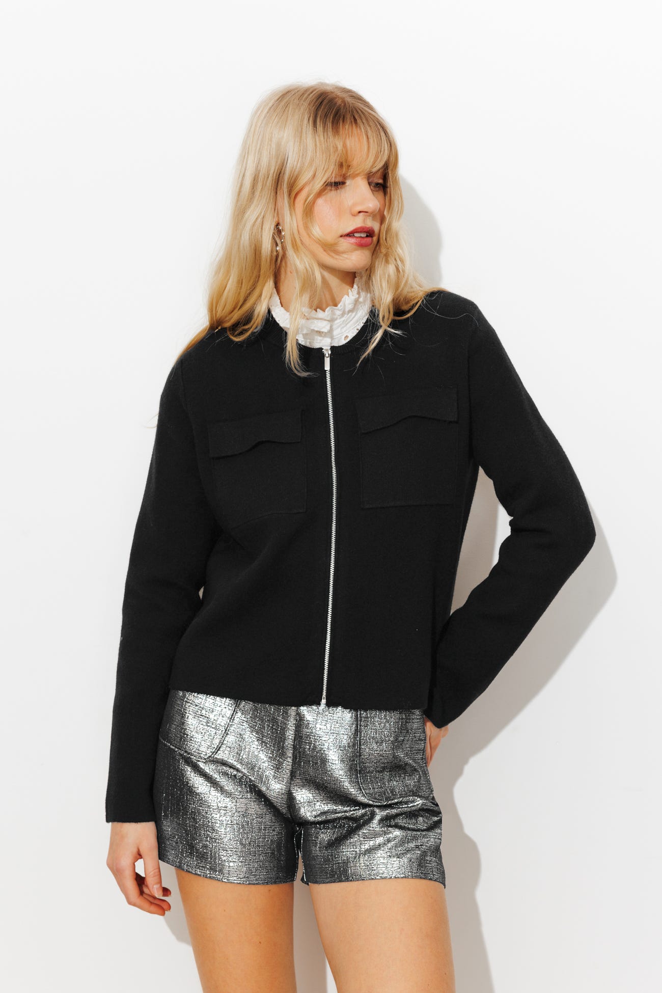 Cardigan zippé Femme