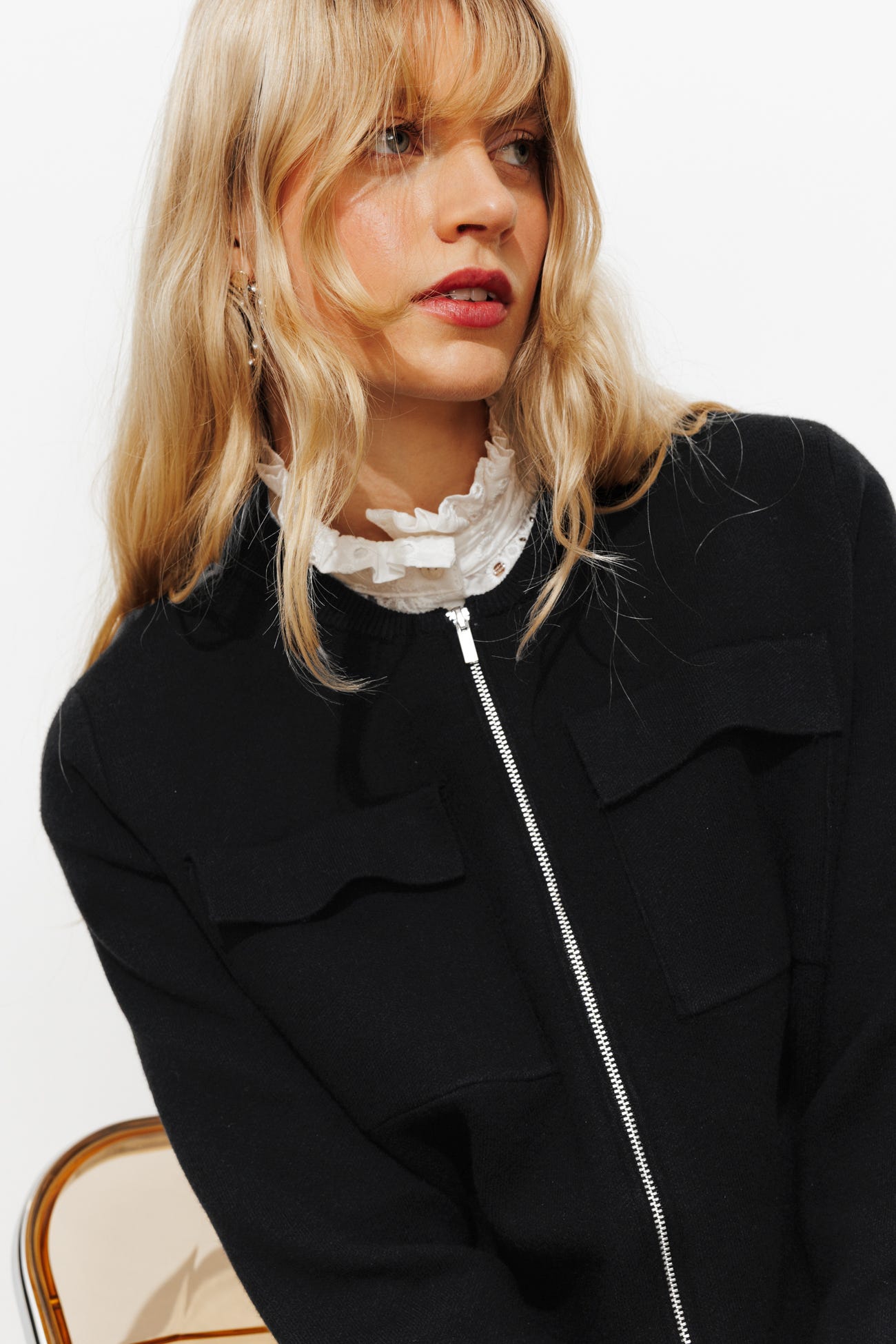 Cardigan zippé Femme