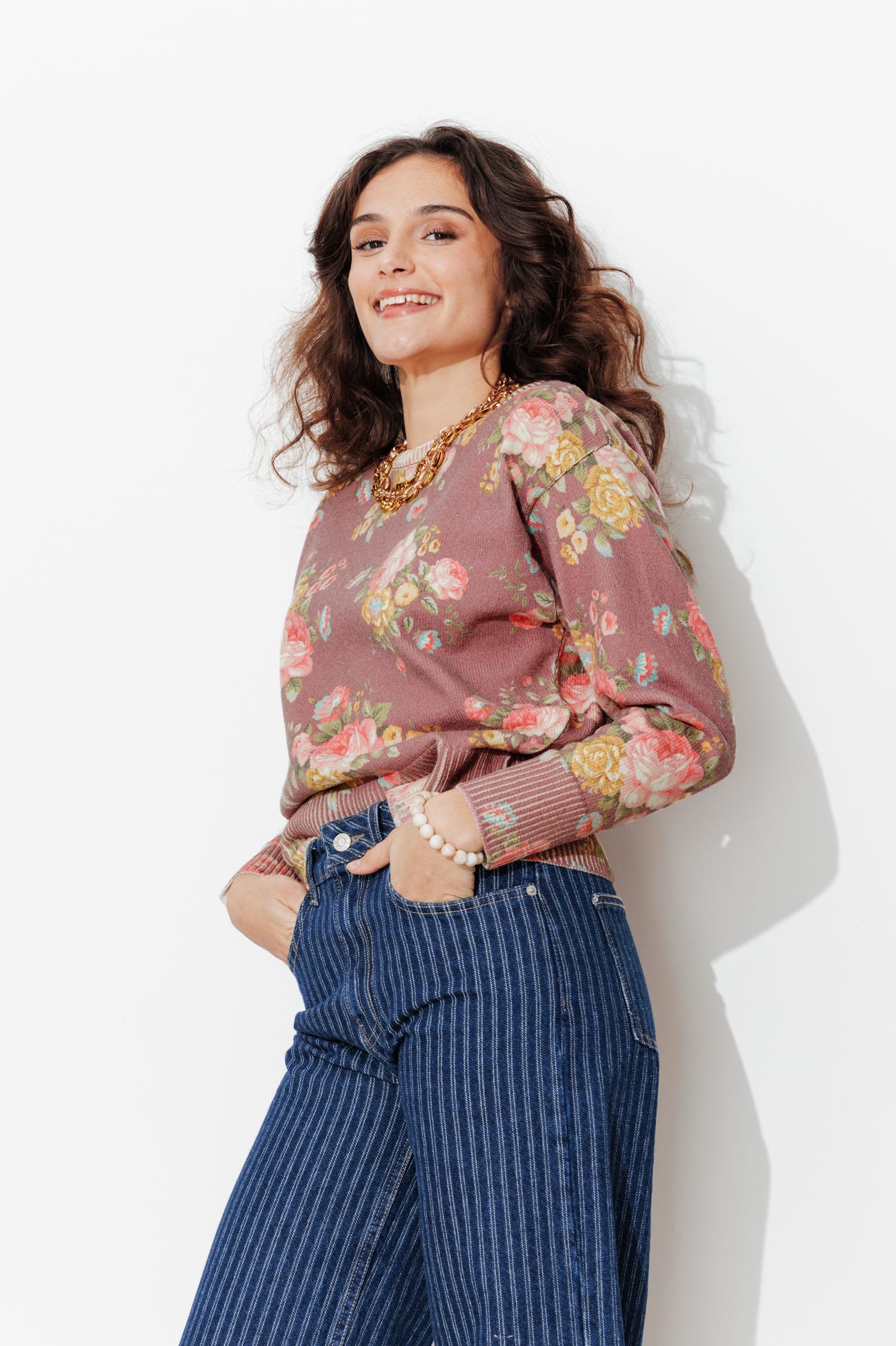 Maglia a stampa floreale