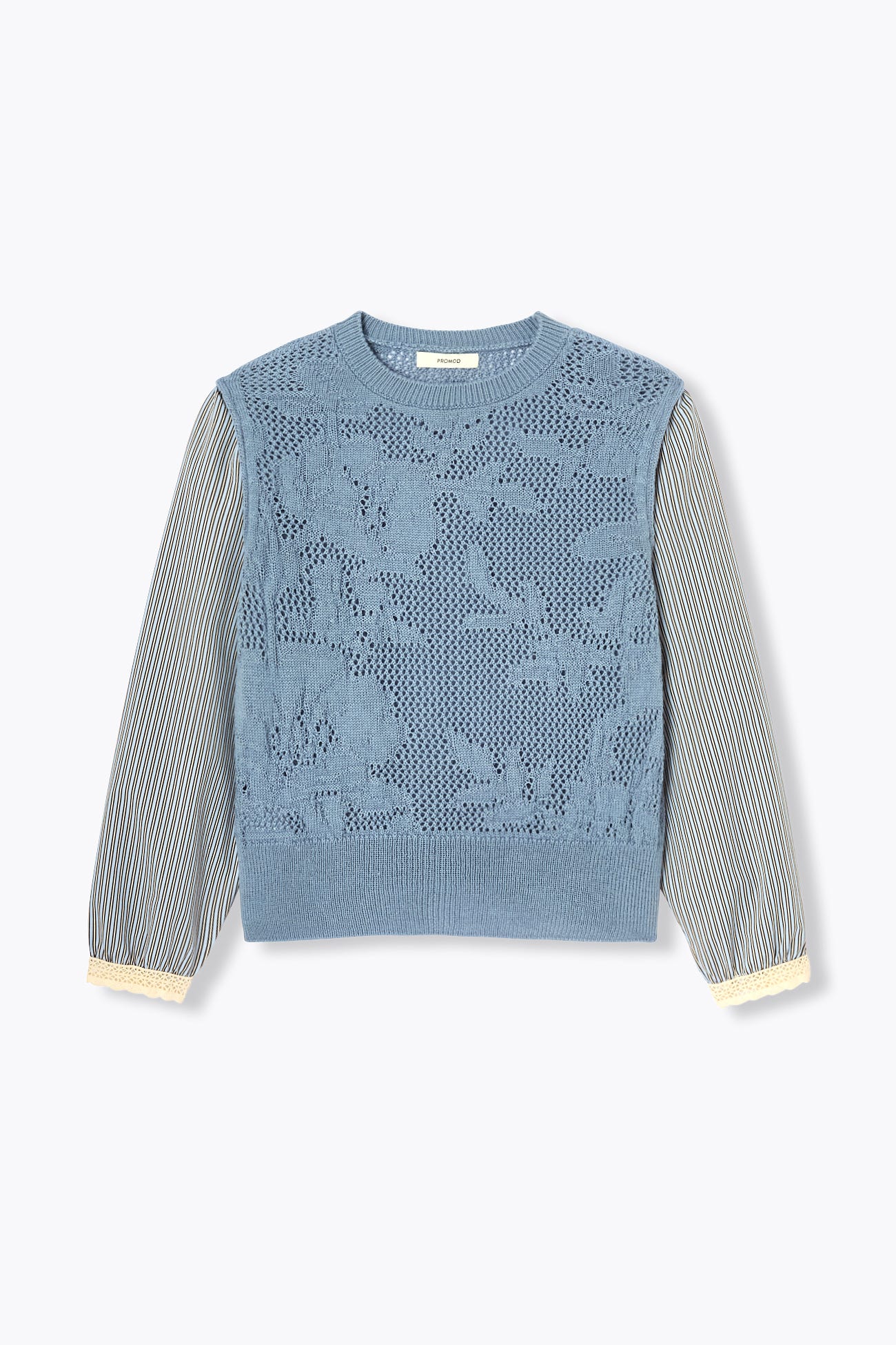 Pull à effet superposé Femme