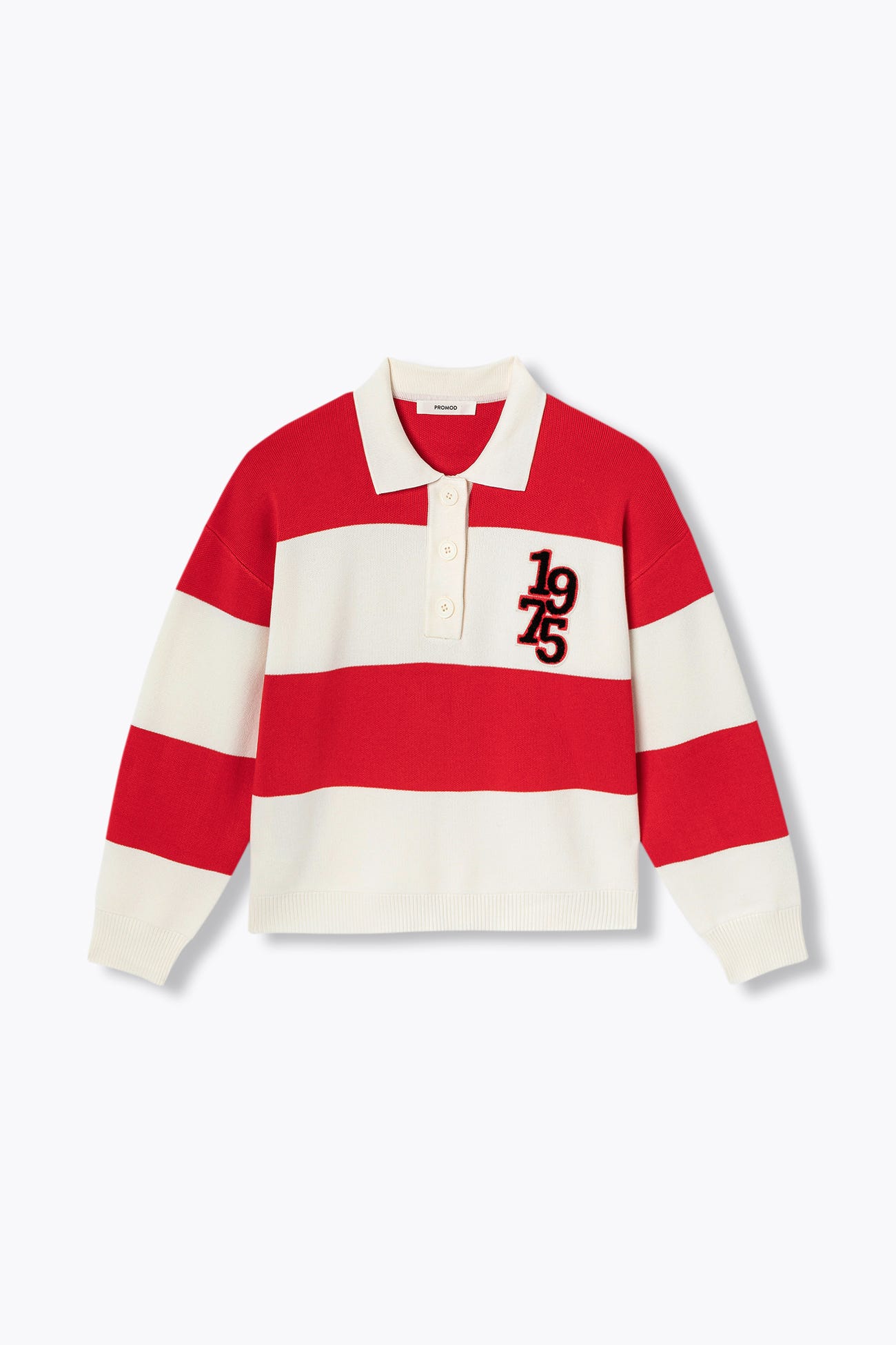 Pull polo rayé 1975 Femme