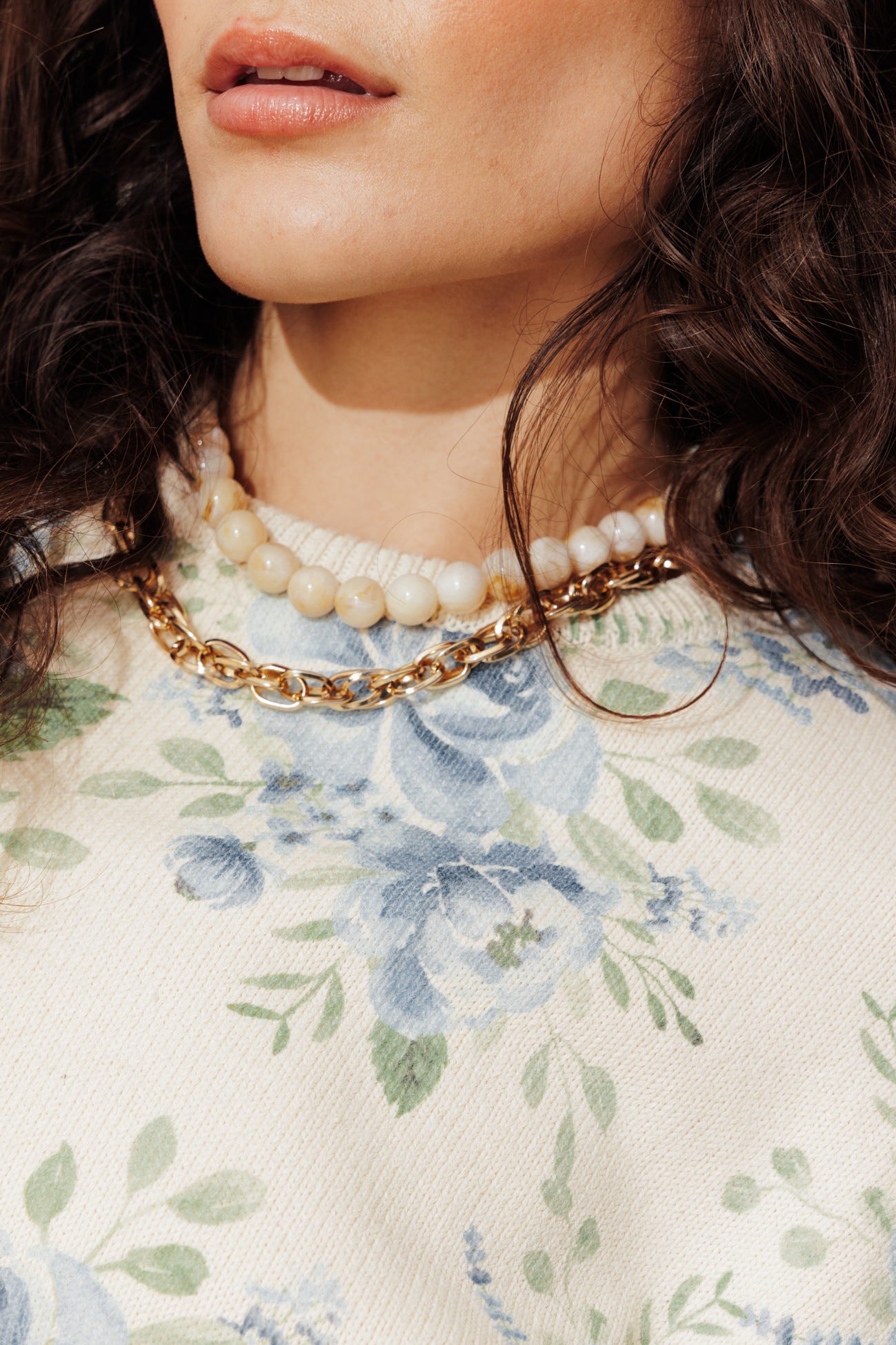 Maglia a stampa floreale