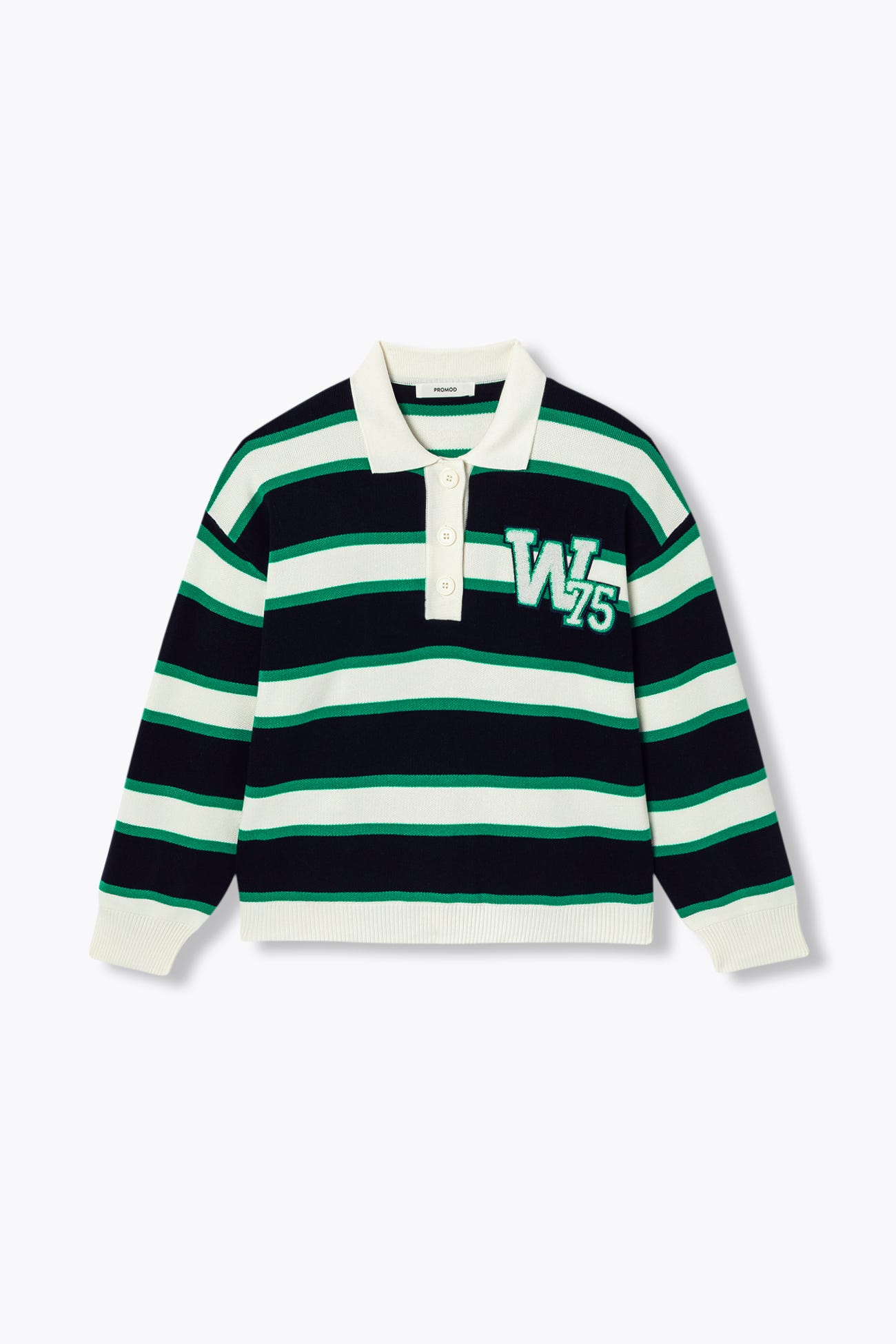 Gestreifter Polo-Pullover