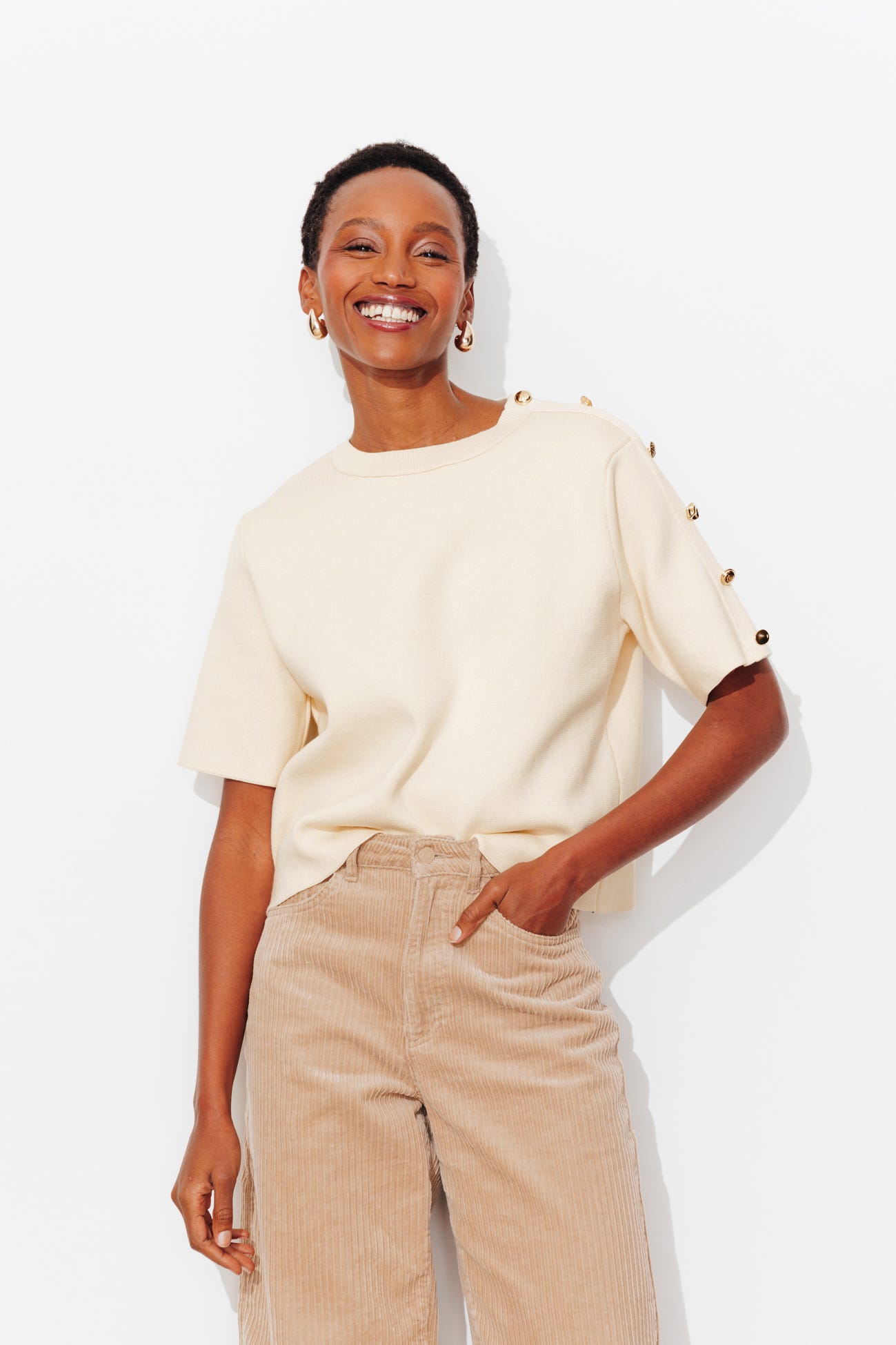 Pull manches courtes Femme