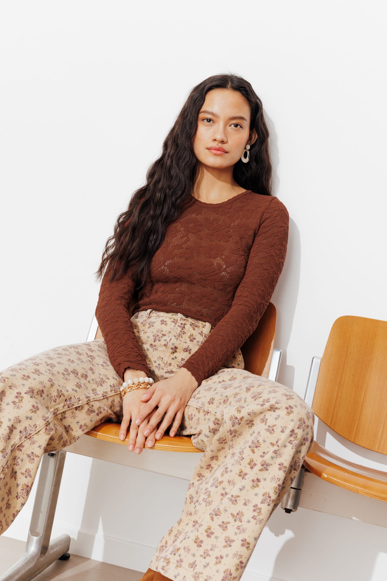 Pull en maille ajourée Femme