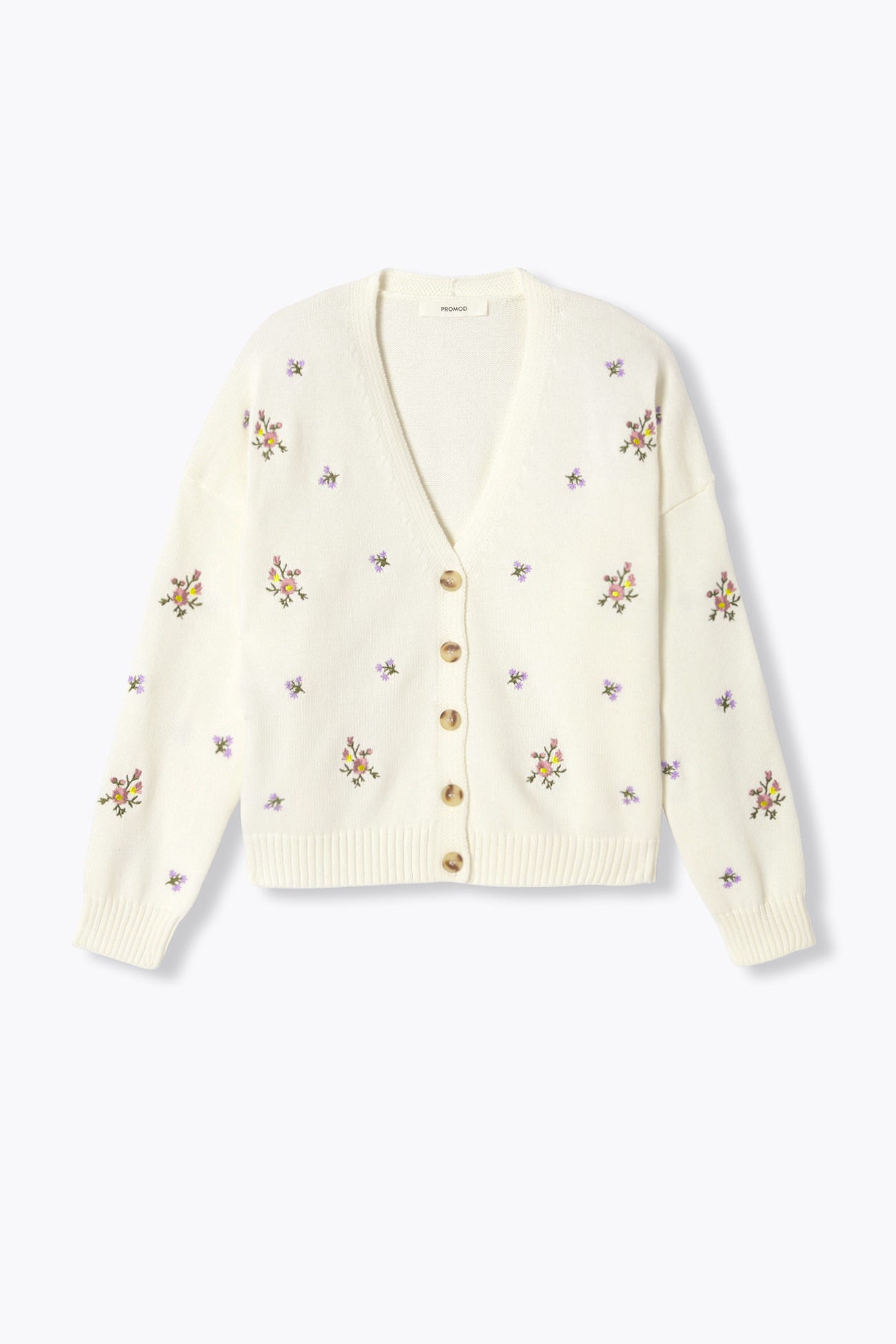 Cardigan mit Blütenstickerei