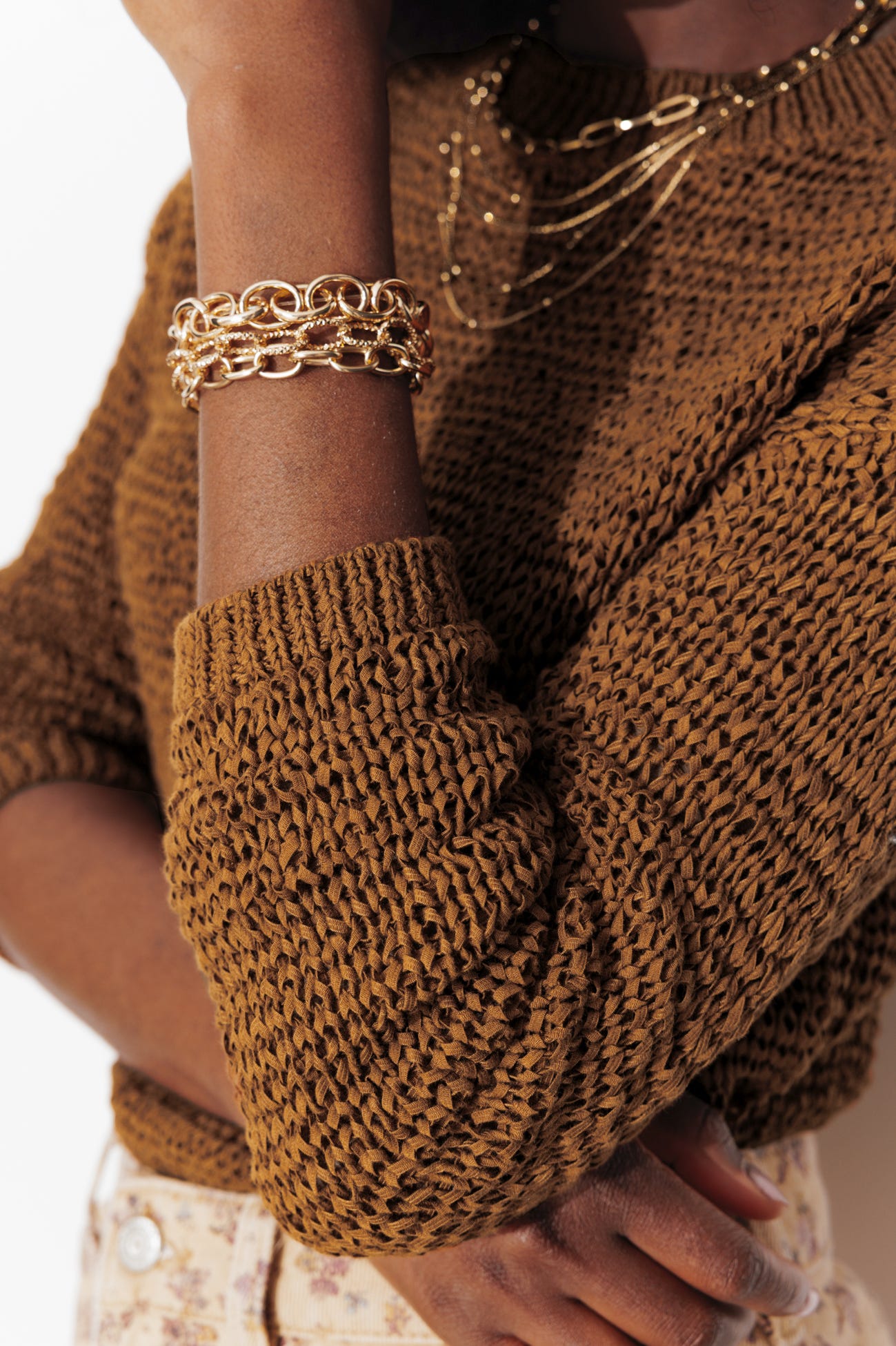 Pull en maille ruban Femme