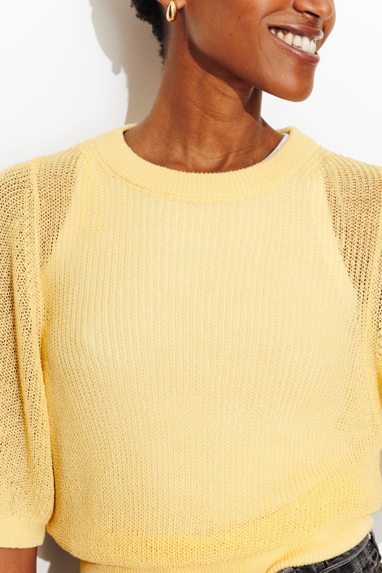 Jersey calado manga corta