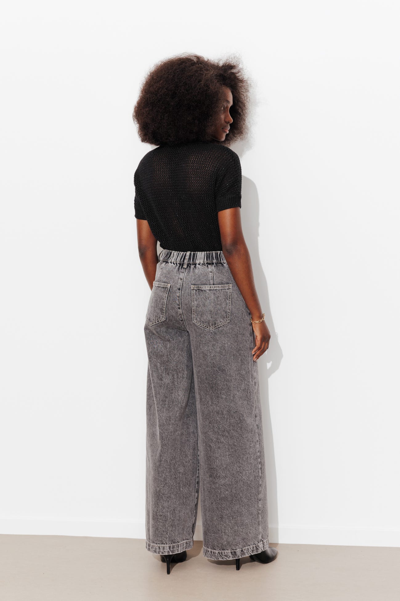 Pull polo pailleté Femme