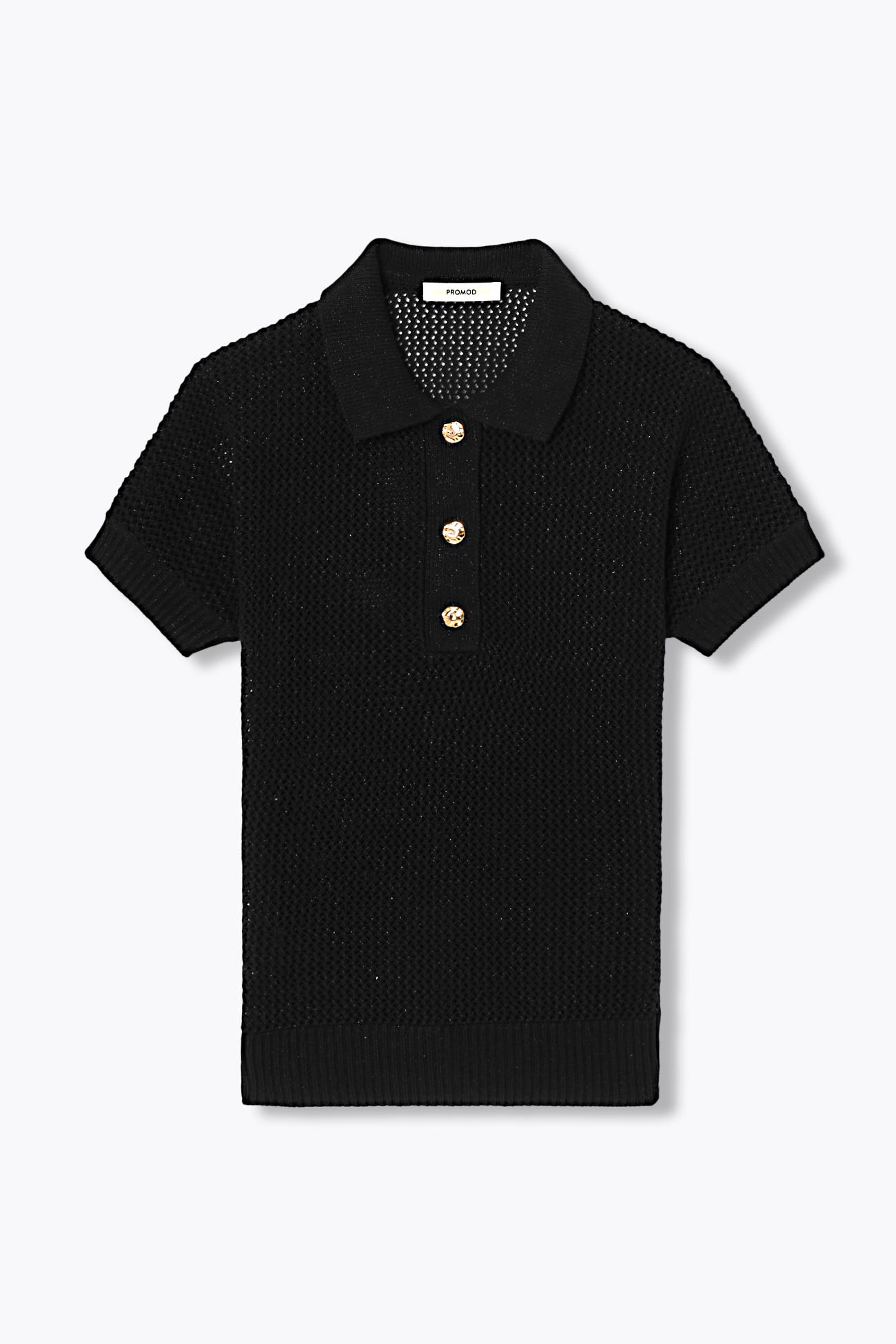 Pull polo pailleté Femme