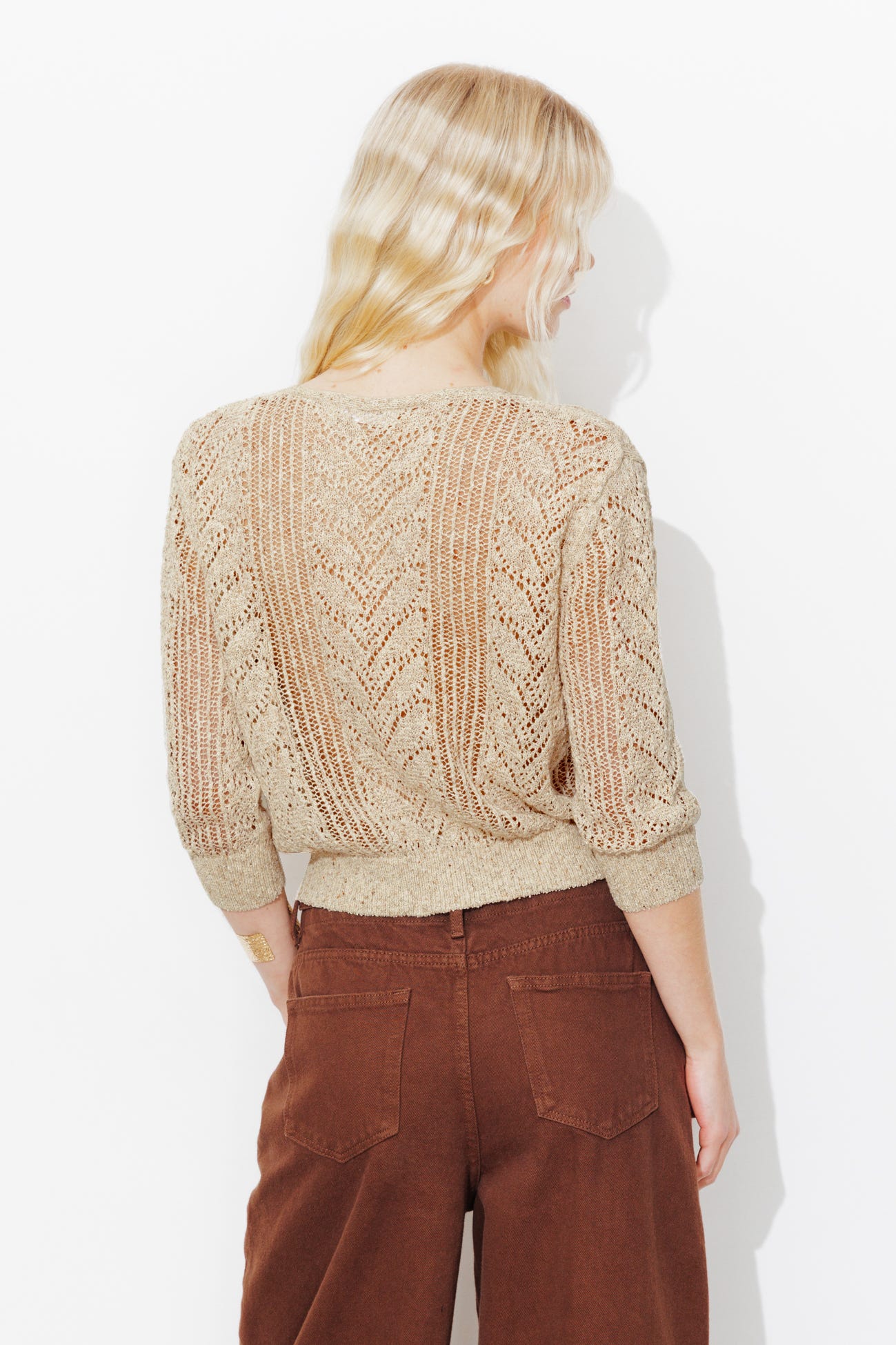 Openwork cardigan