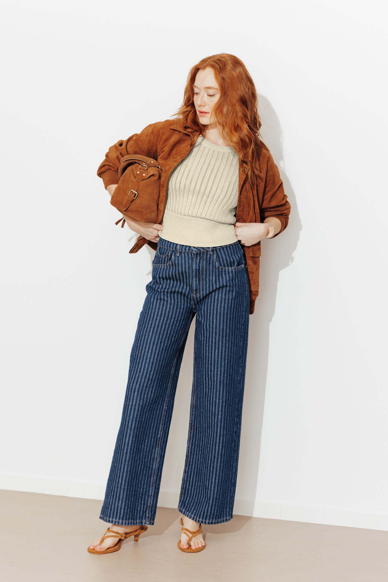 Pull court à paillettes Femme