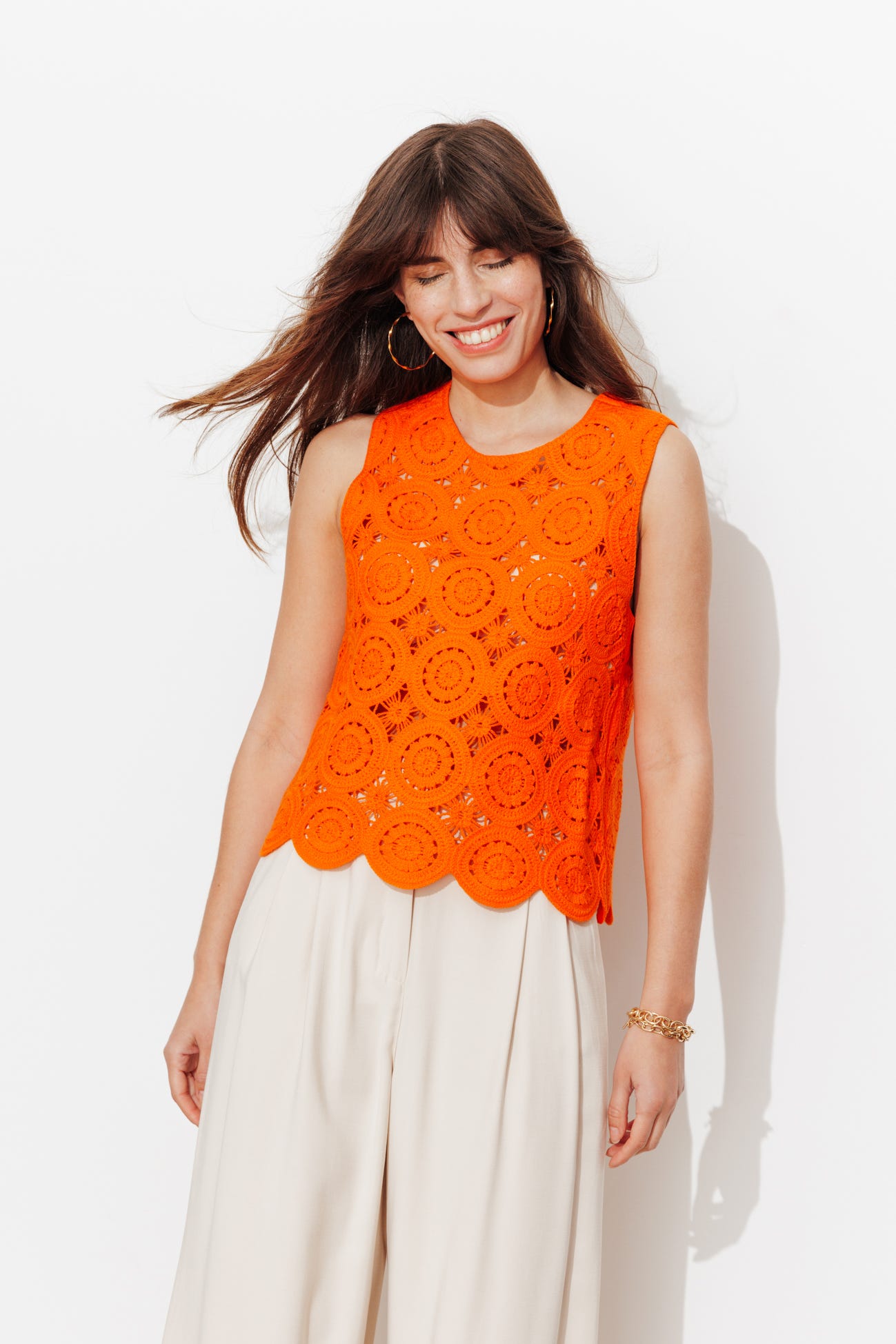 Pull en crochet recto verso