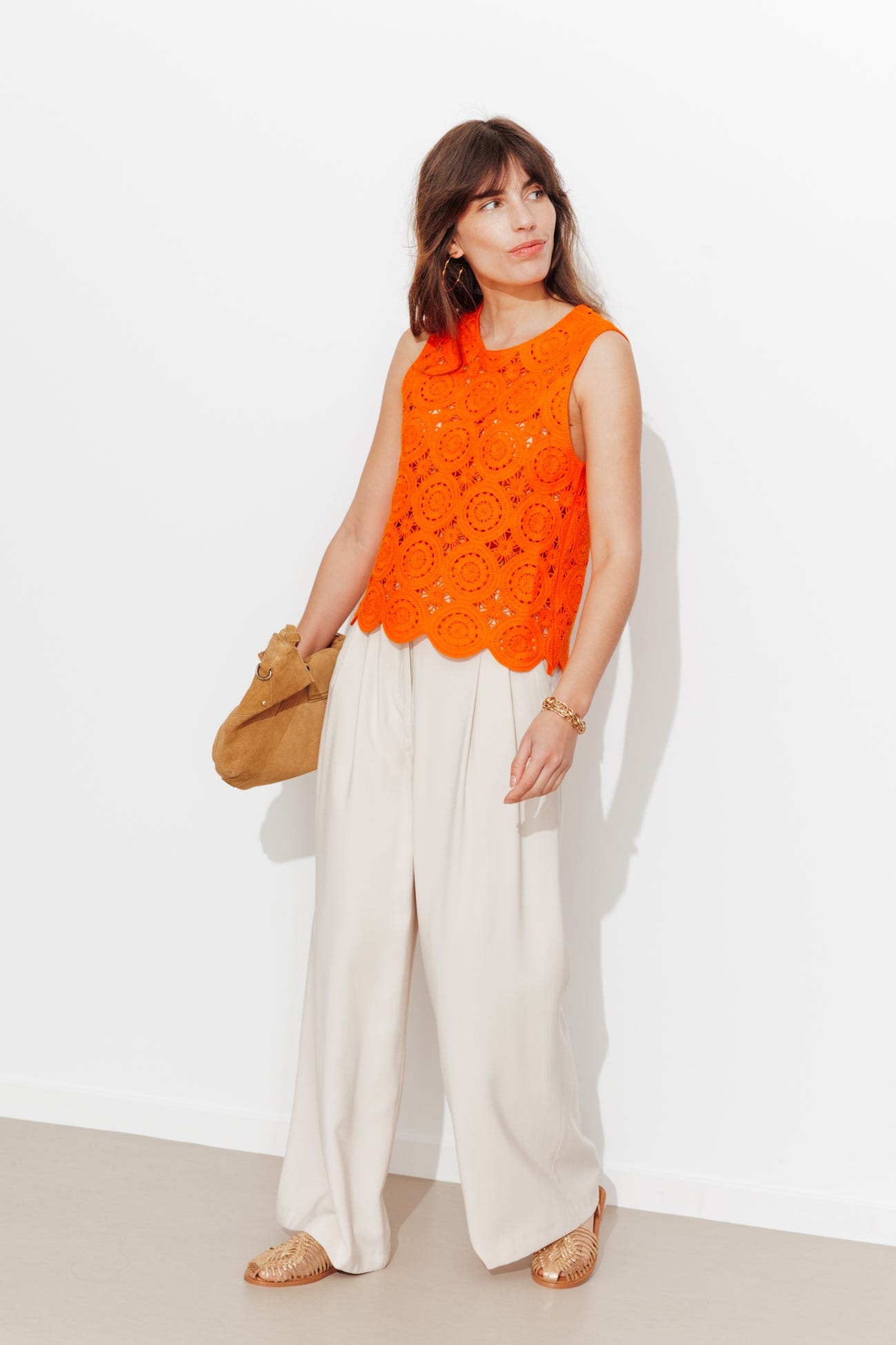 Pull en crochet recto verso