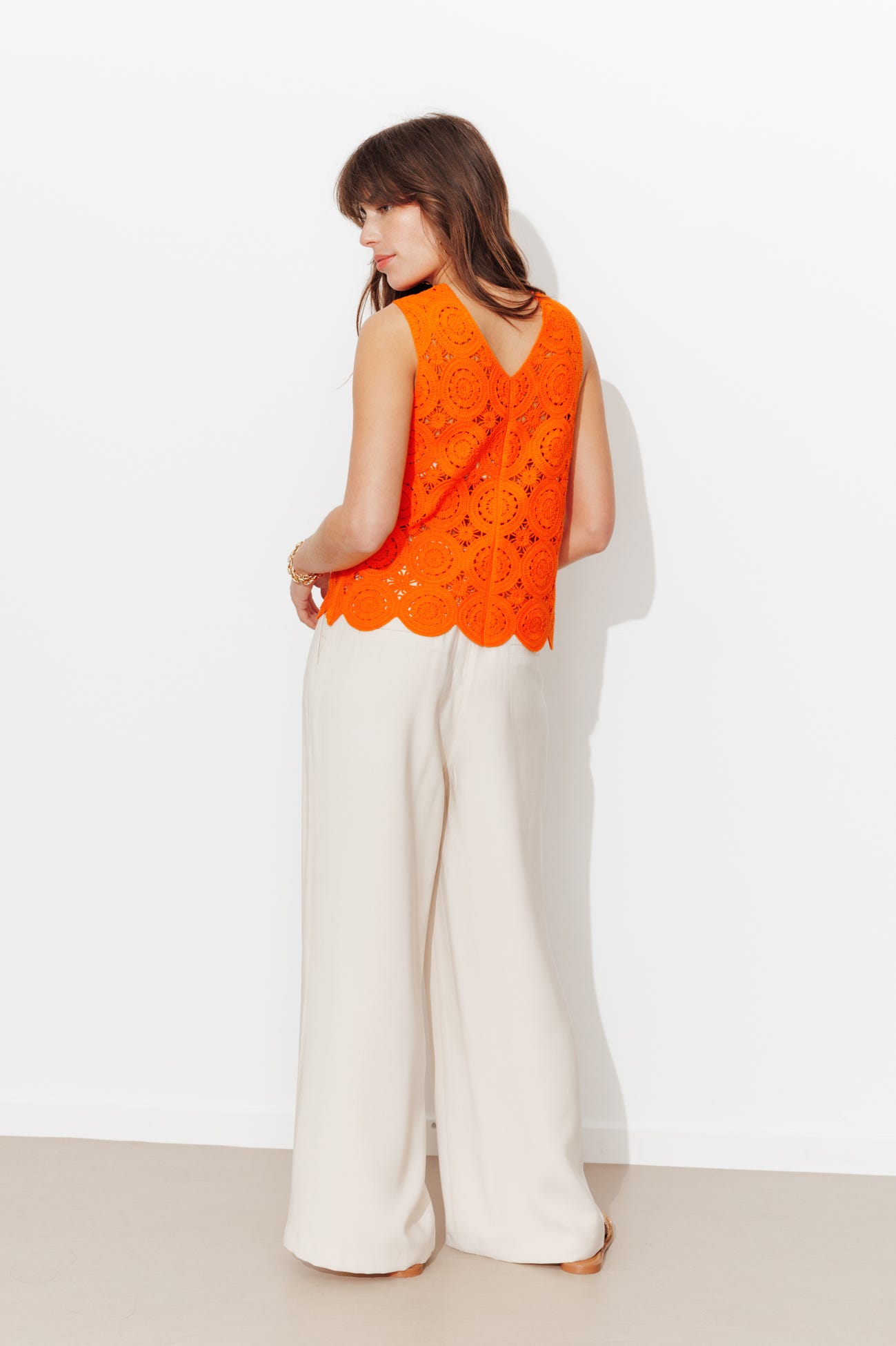 Pull en crochet recto verso