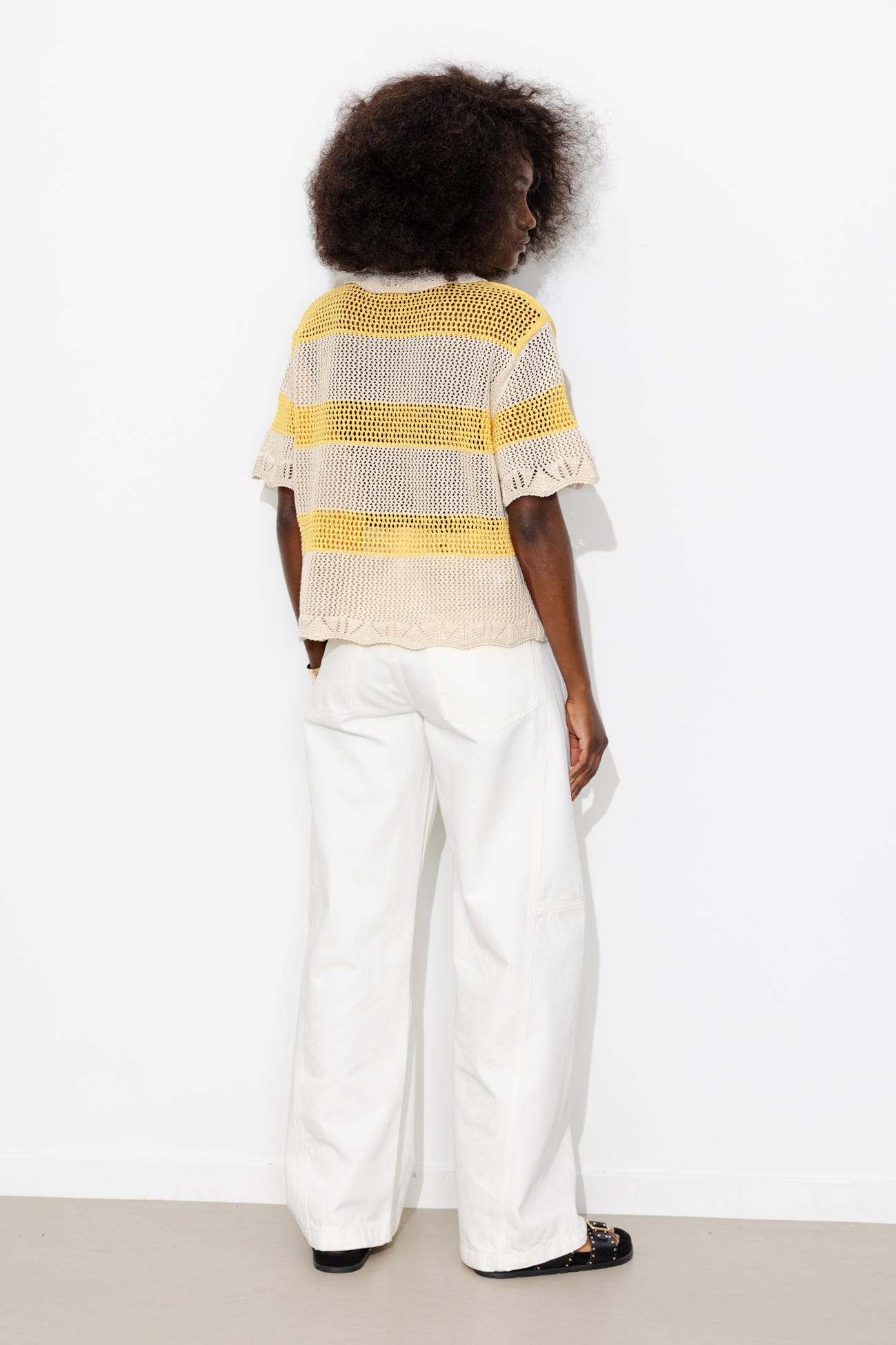 Cardigan rayé irisé Femme