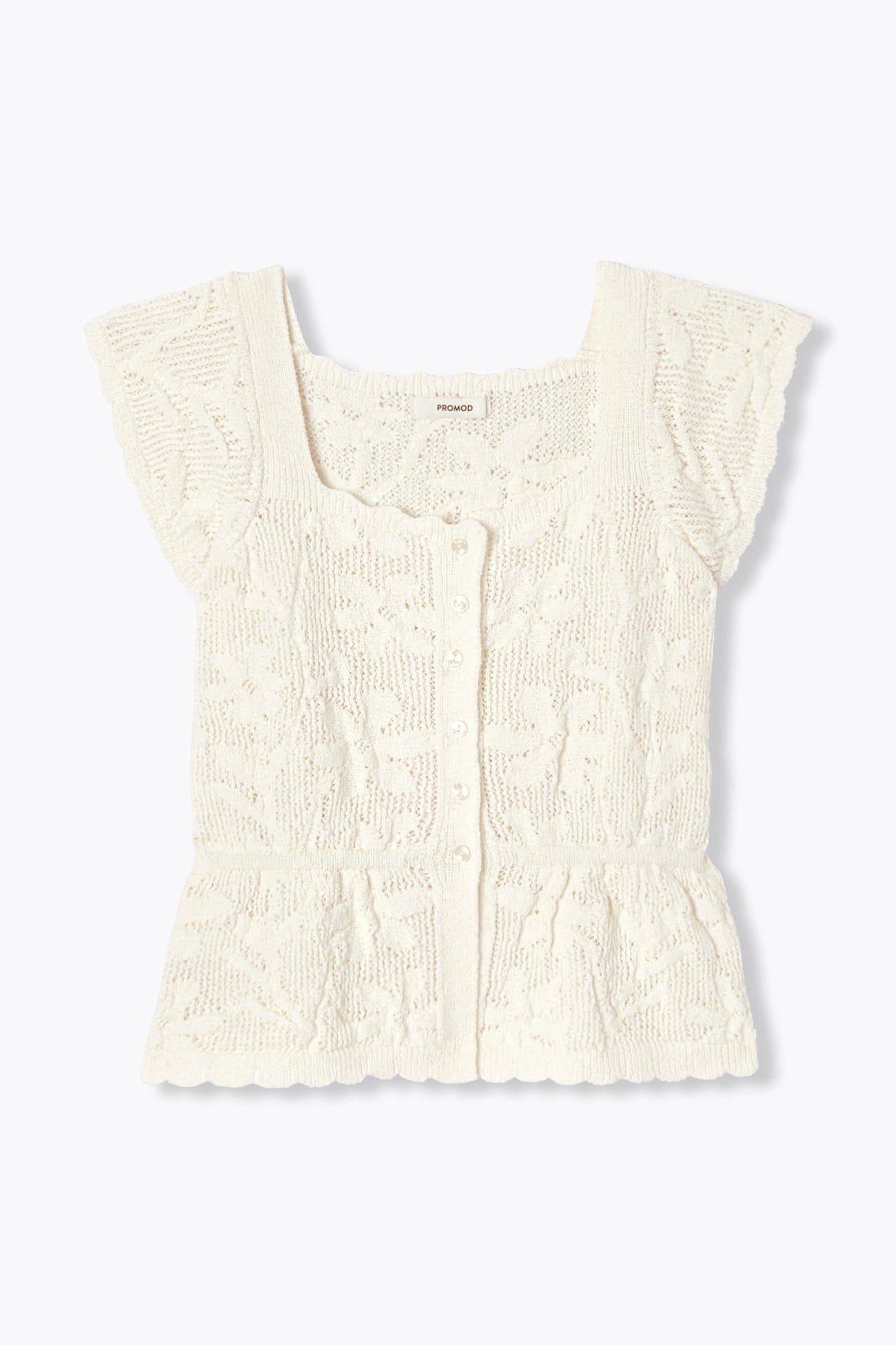 Cardigan en maille dentelle