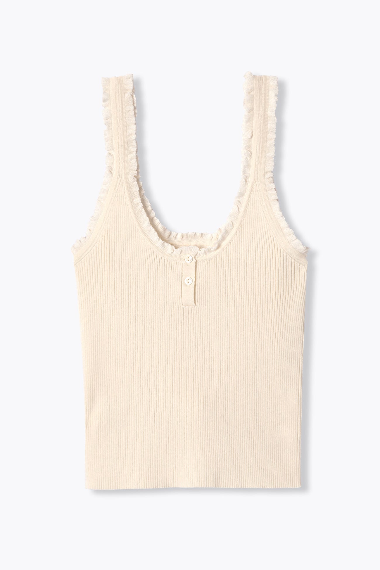 Frilly sleeveless top