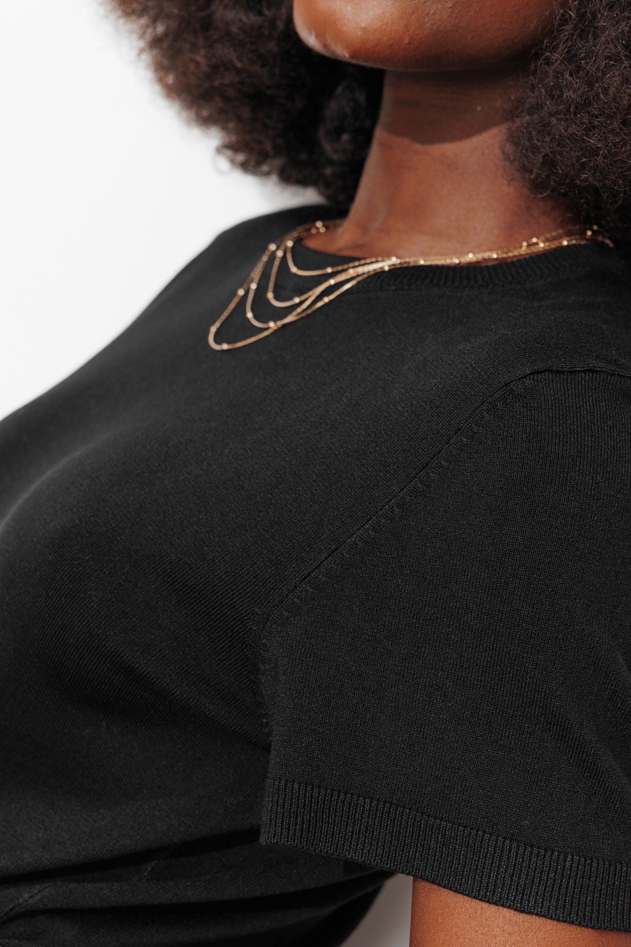 Pull fin manches courtes Femme