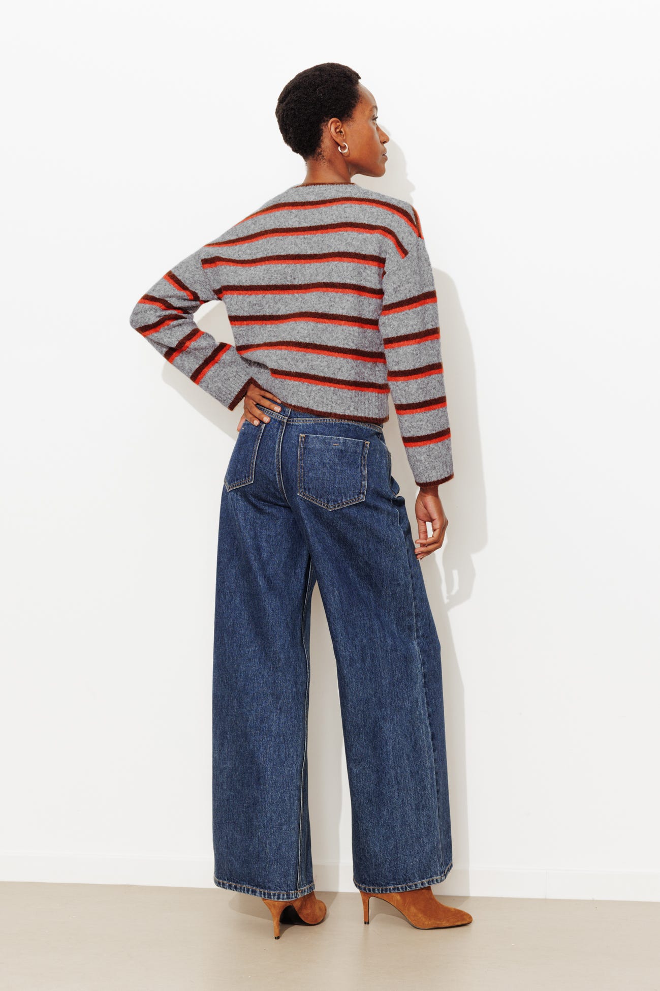 Cardigan à rayures colorées