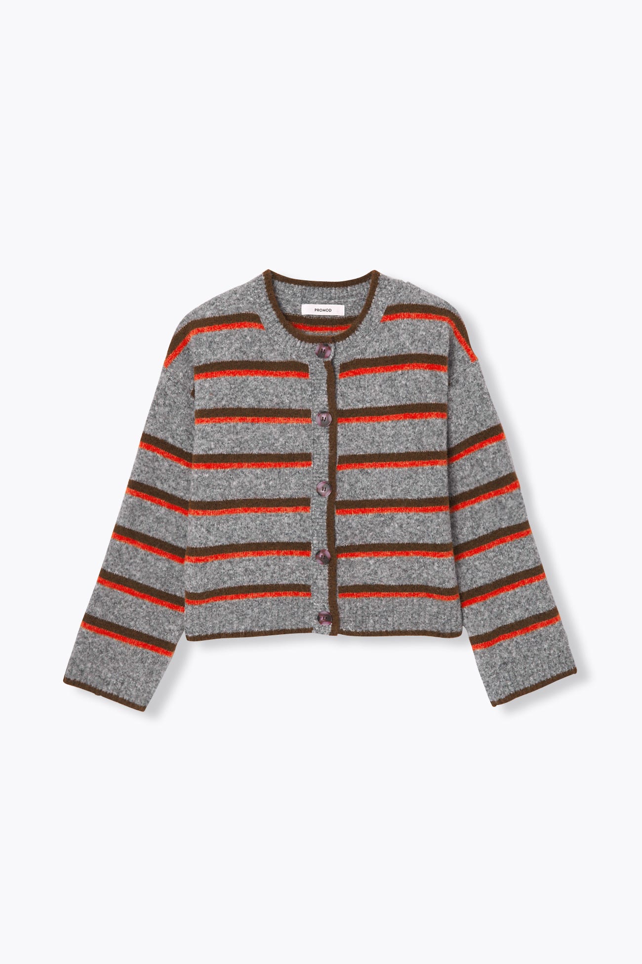 Cardigan à rayures colorées