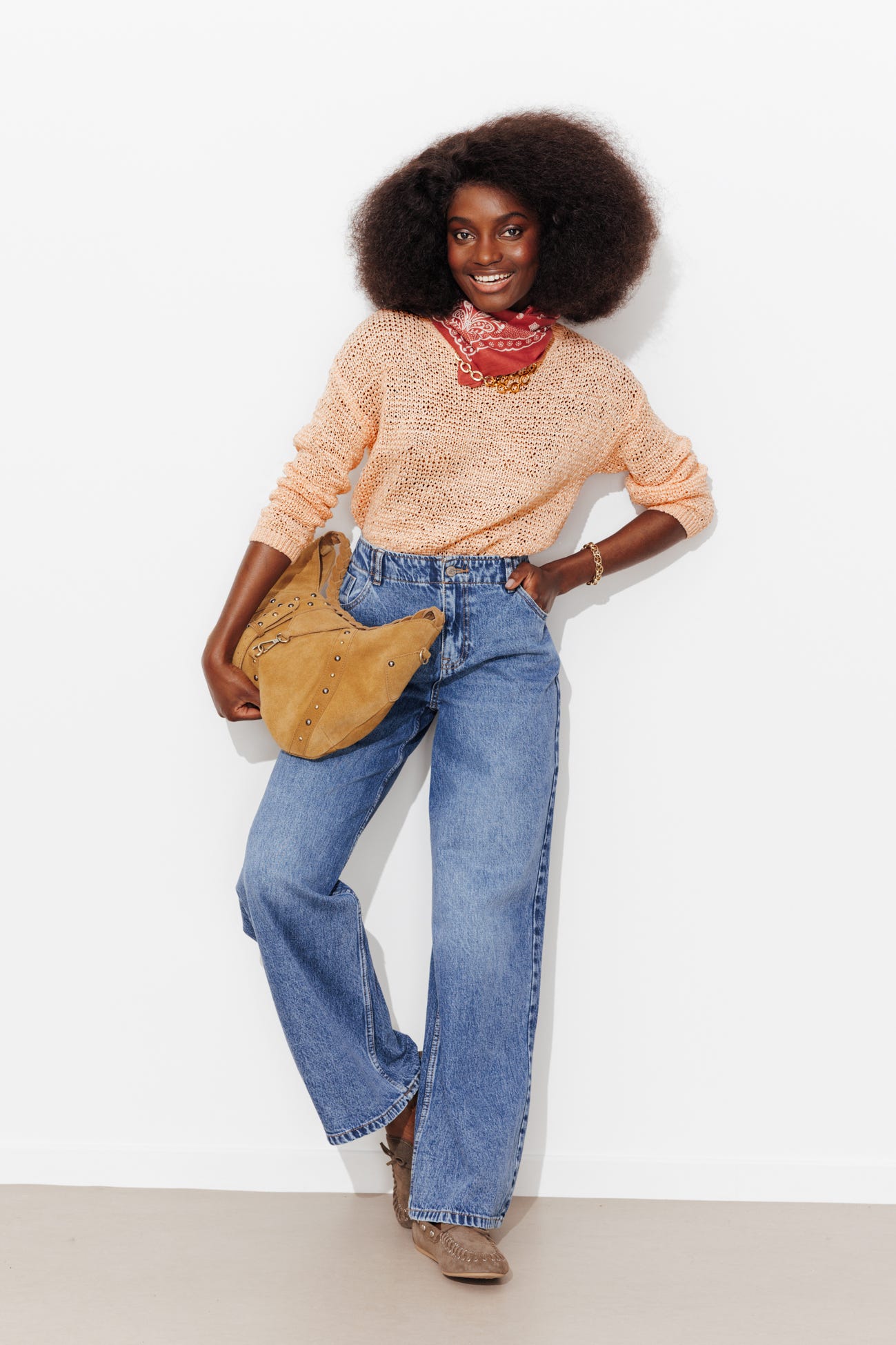 Pull en maille ruban Femme