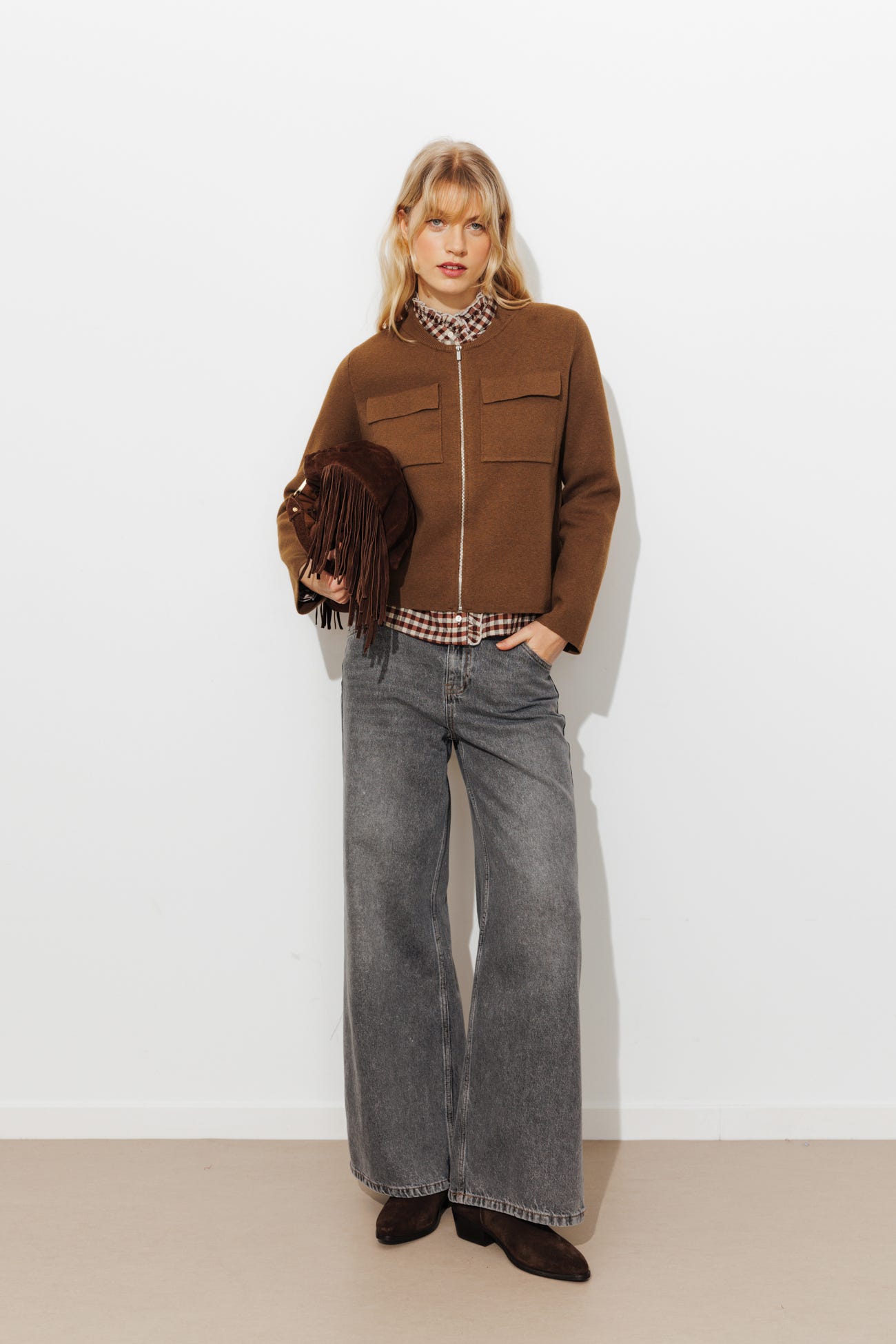 Cardigan zippé Femme