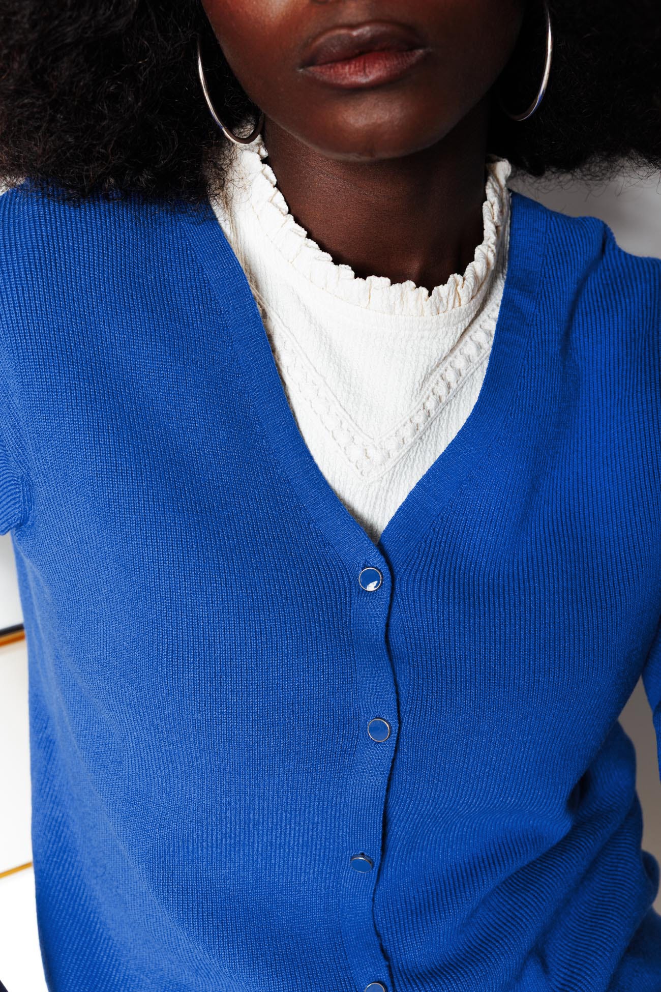 Pull-cardigan recto-verso