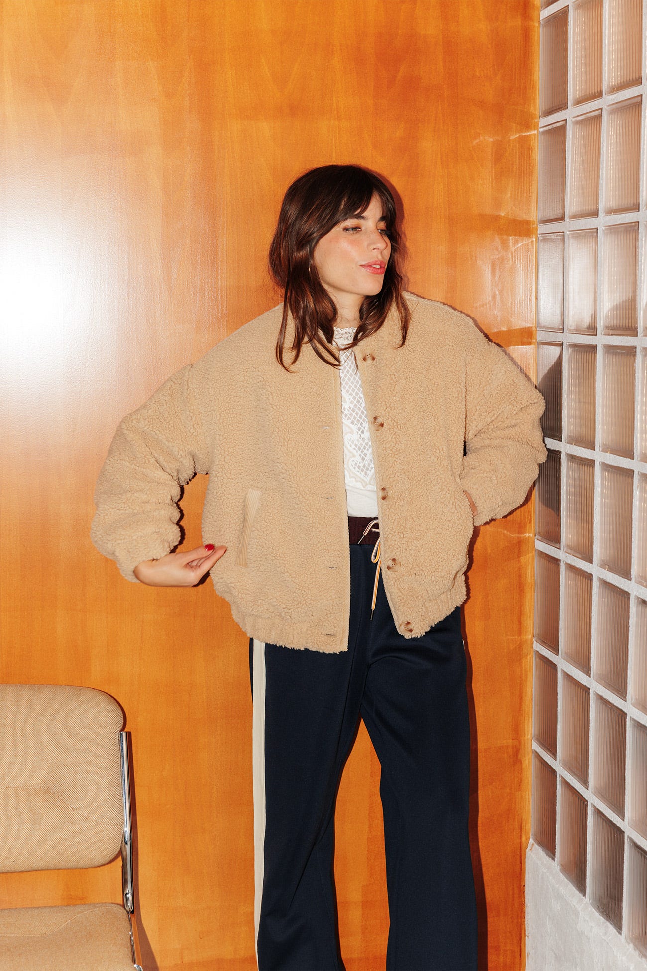 Cazadora de borreguito