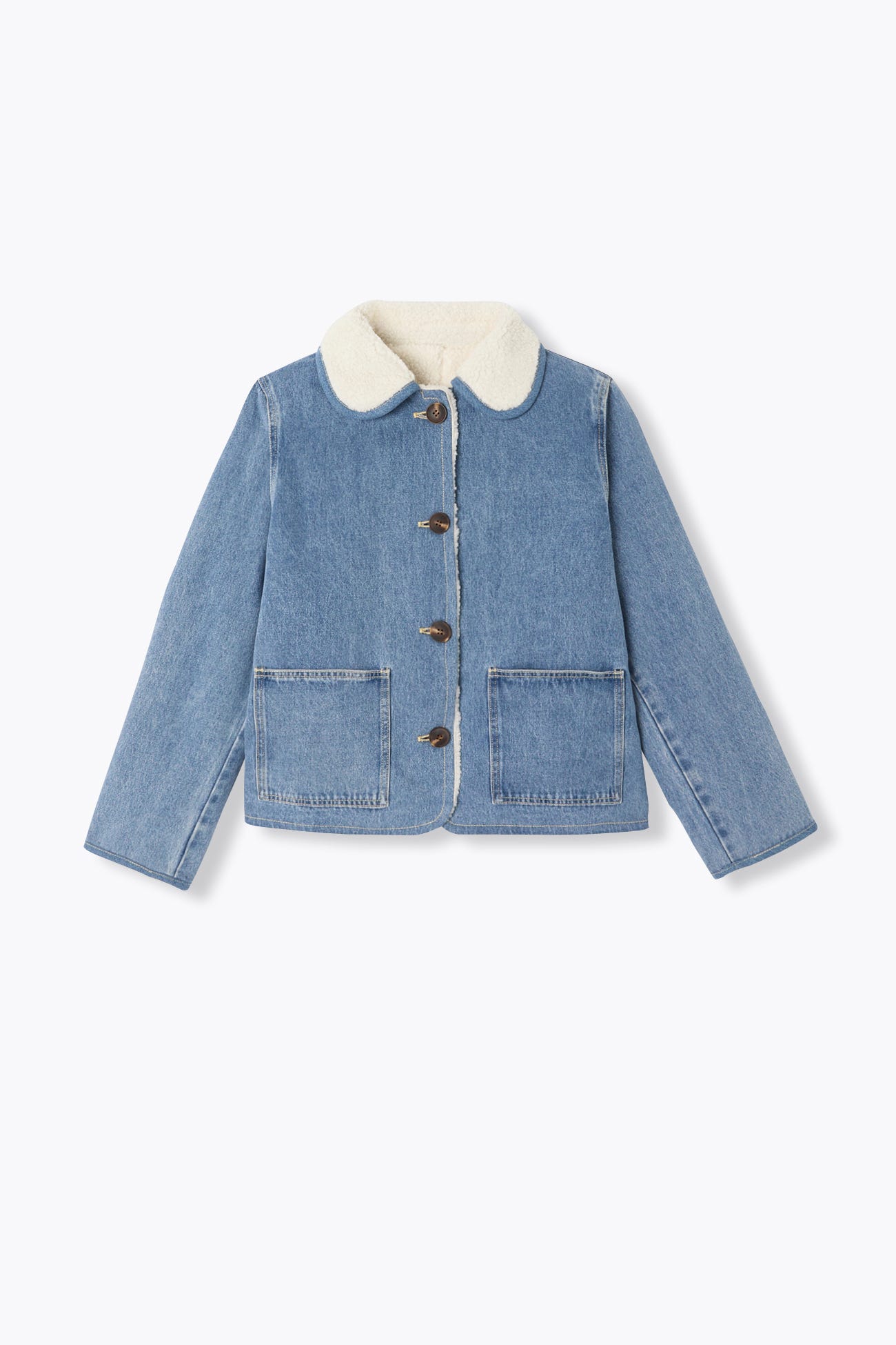 Veste jean/sherpa réversible