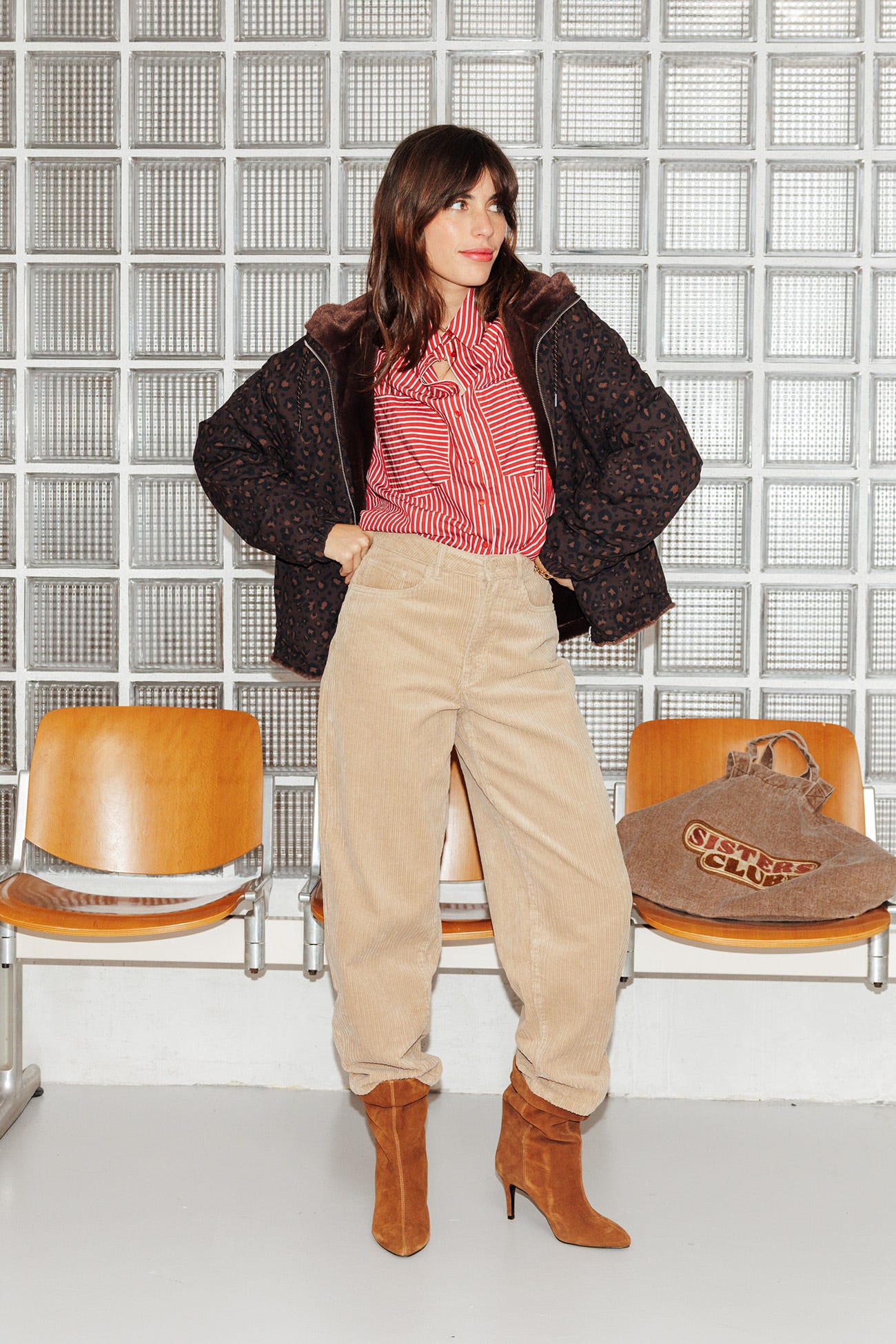 Blouson léopard à capuche