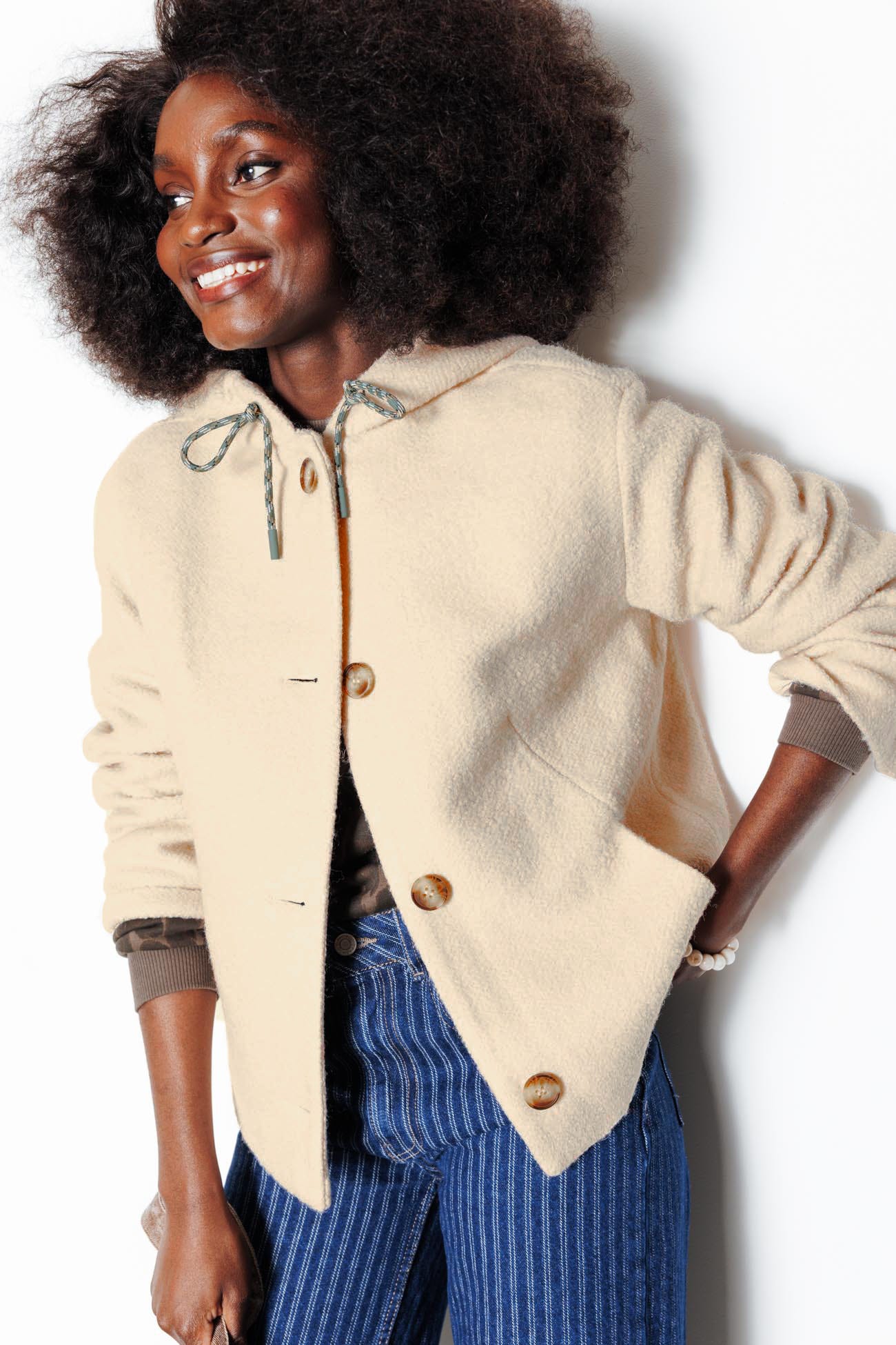 Kurzmantel mit Kapuze