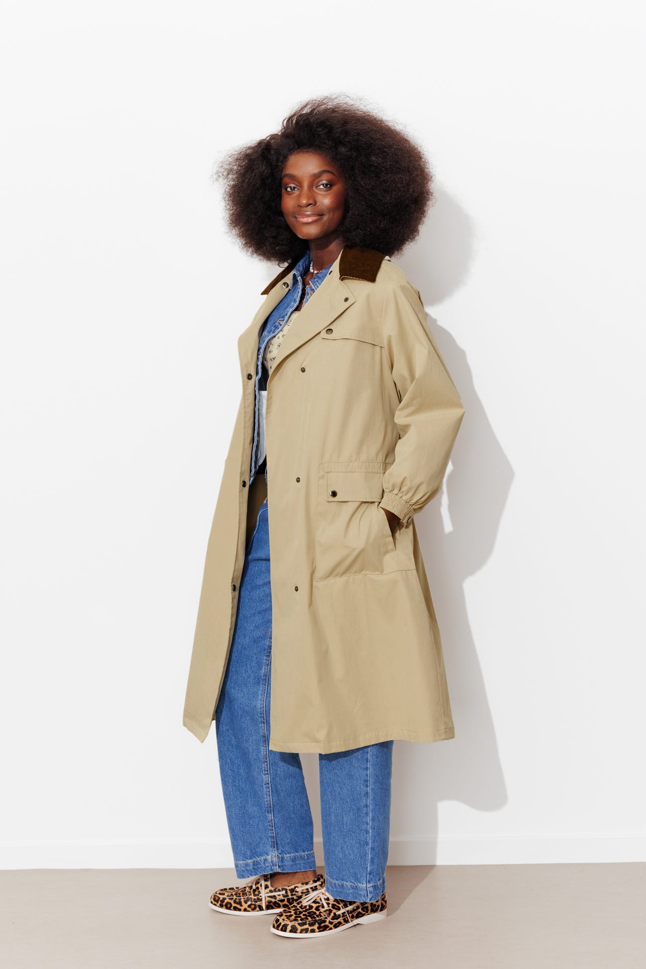 Trench long ceinturé Femme