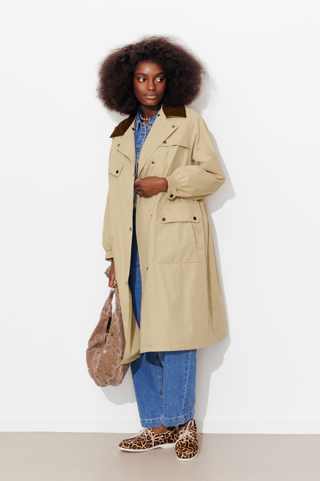 Trench long ceinturé Femme
