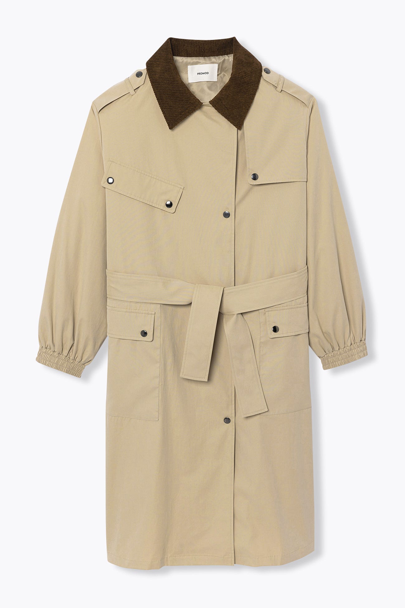 Trench long ceinturé Femme