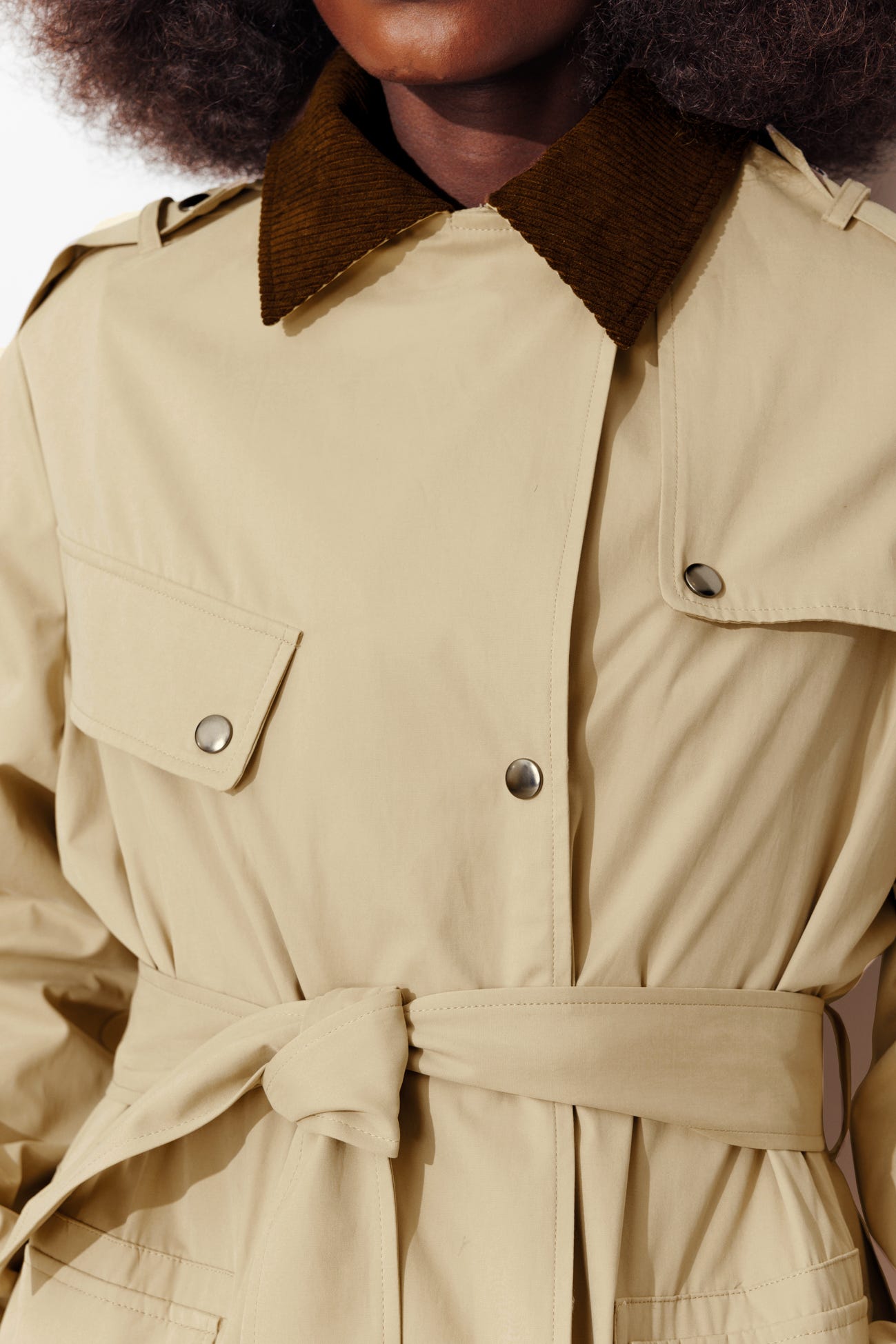 Trench long ceinturé Femme