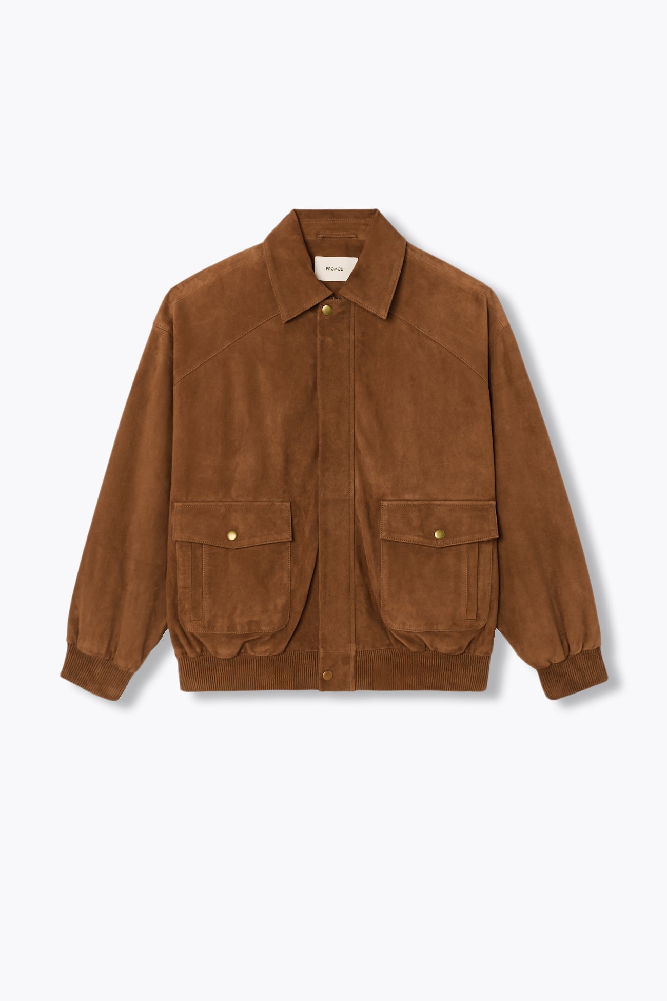 Suede leather aviator jacket - Camel