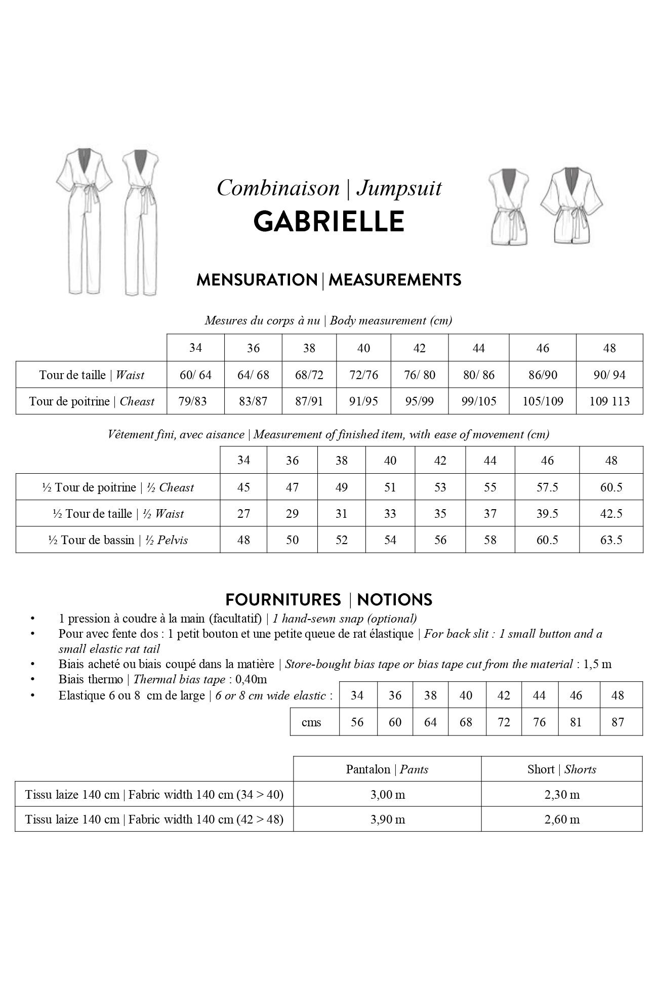 Papierowy wzór kombi GABRIELLE