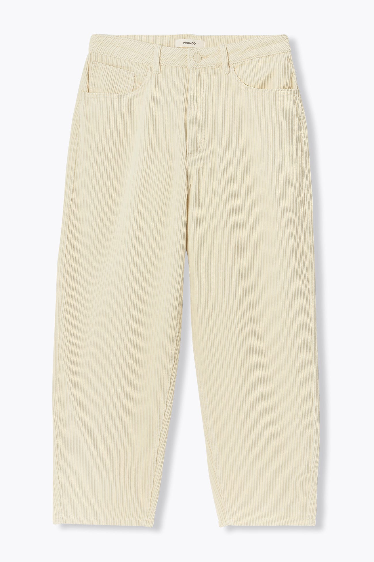 Velour barrel trousers