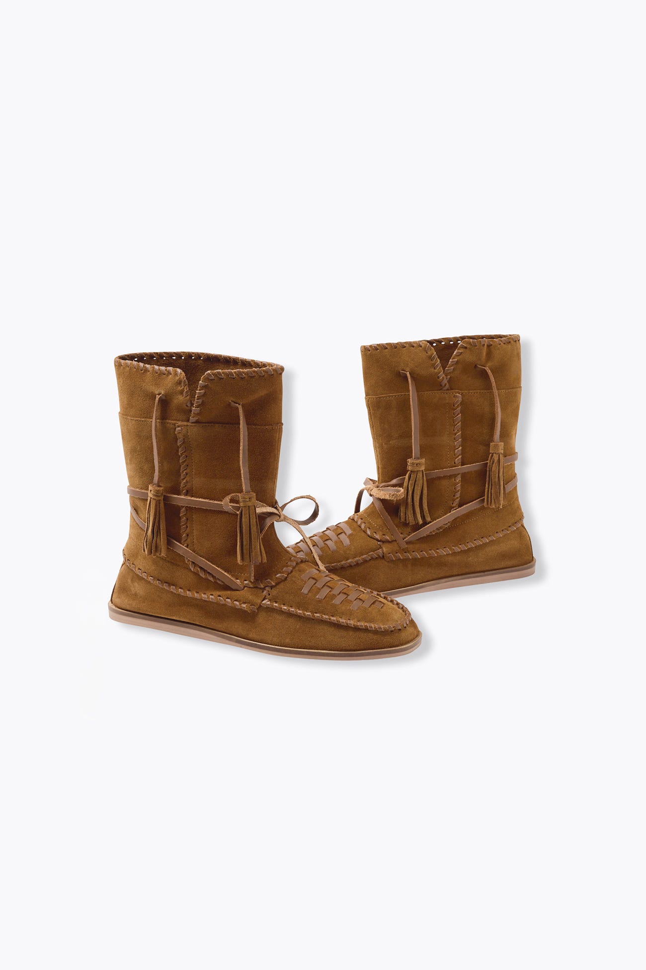 Bottines indiennes cuir suédé