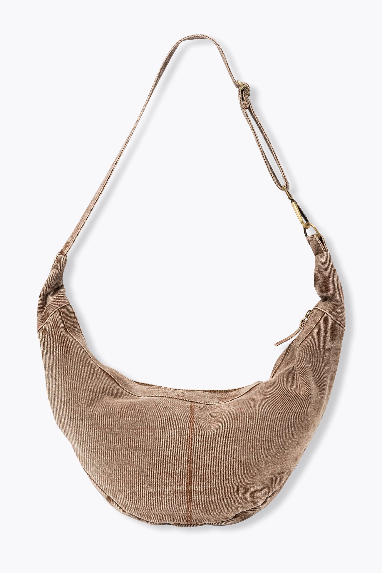 Canvas half-moon bag