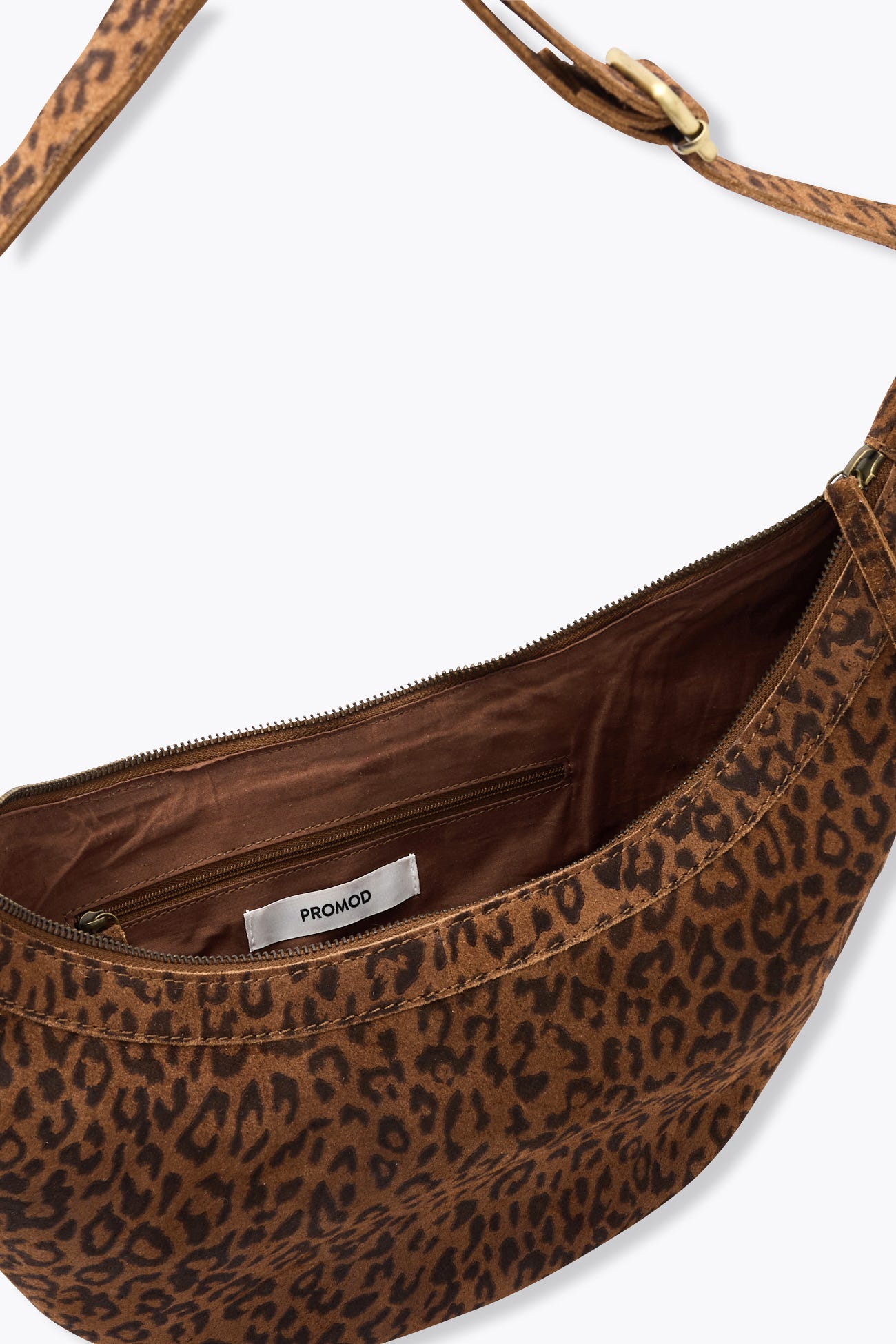 Sac croissant léopard en cuir