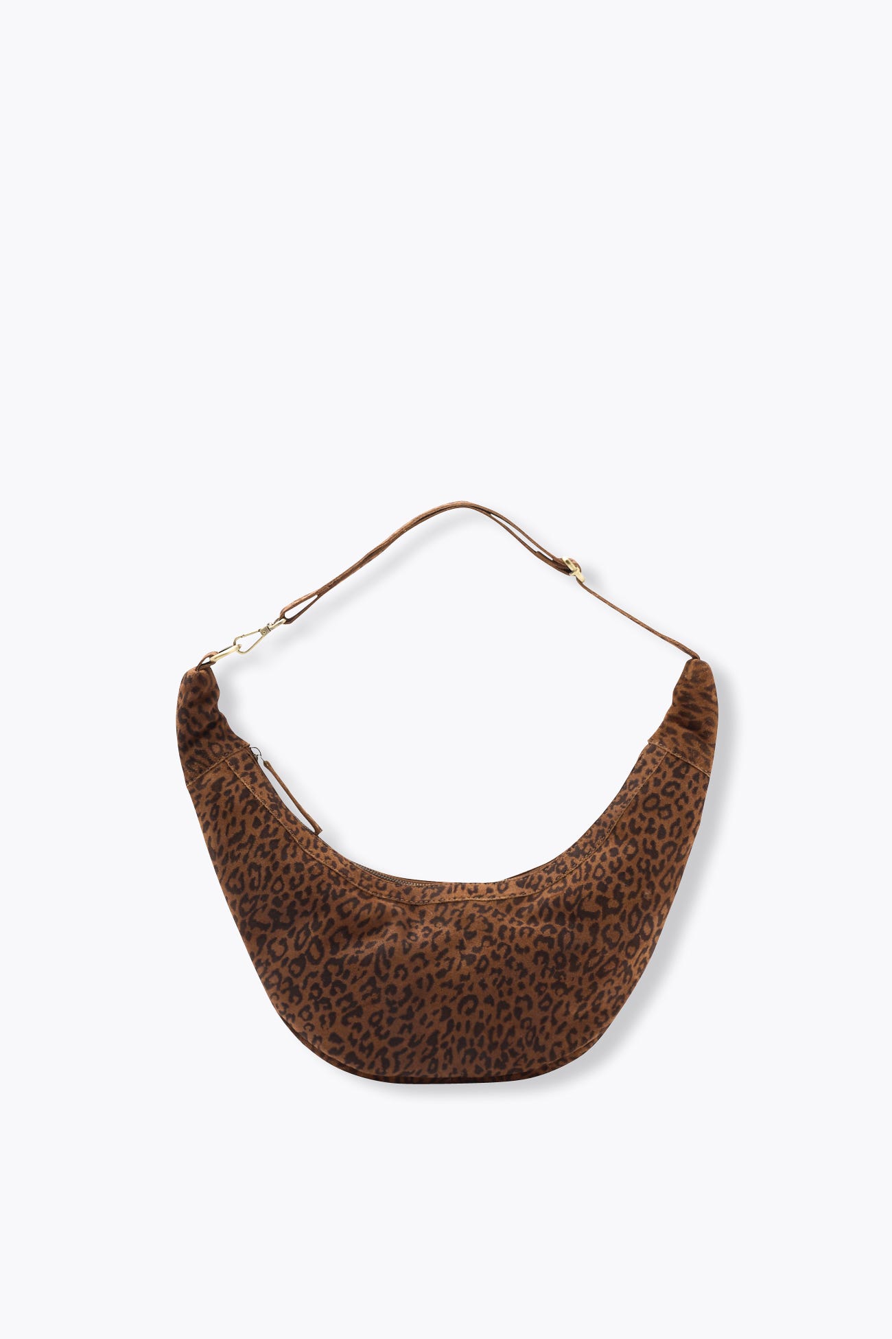 Sac croissant léopard en cuir