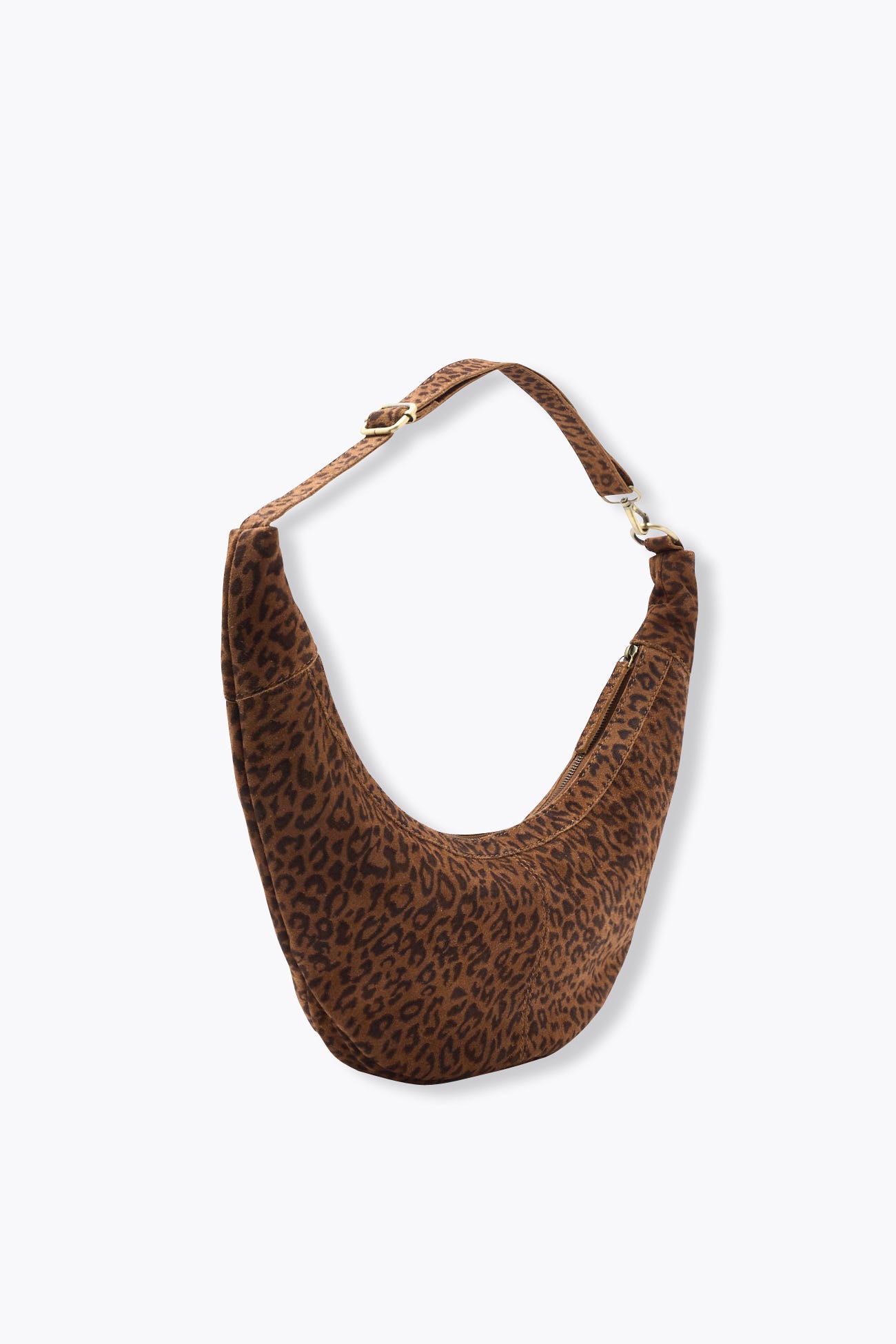 Sac croissant léopard en cuir