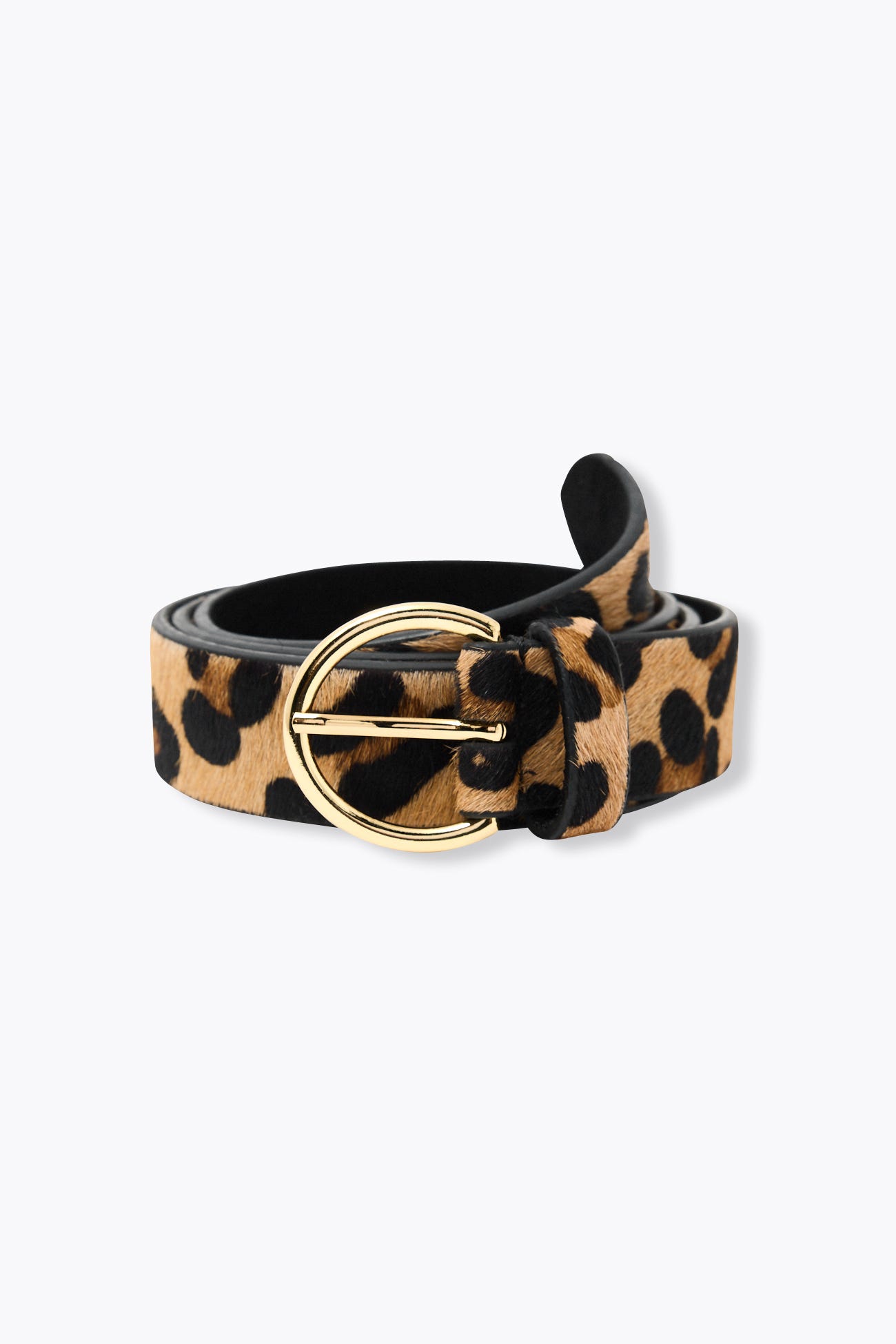 Ceinture en cuir motif léopard