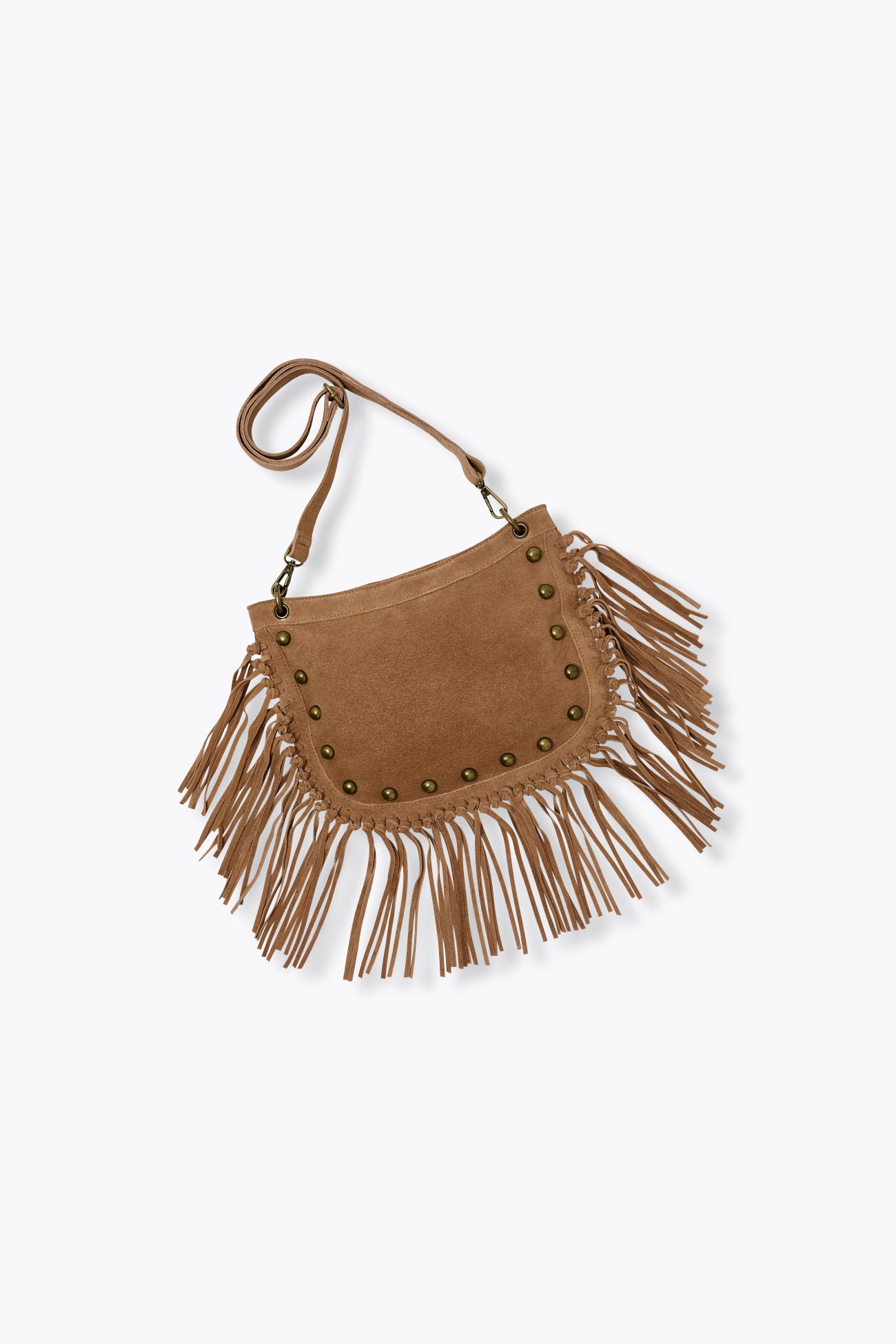 Leather fringed bag
