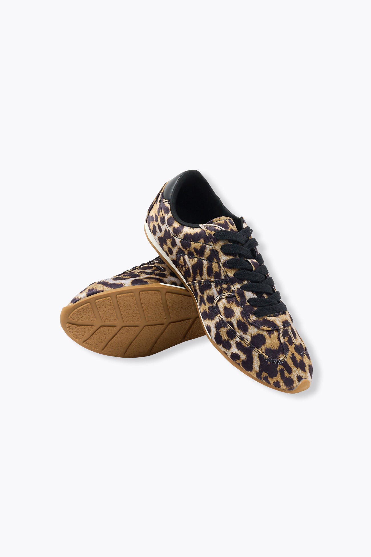 Baskets en toile léopard Femme